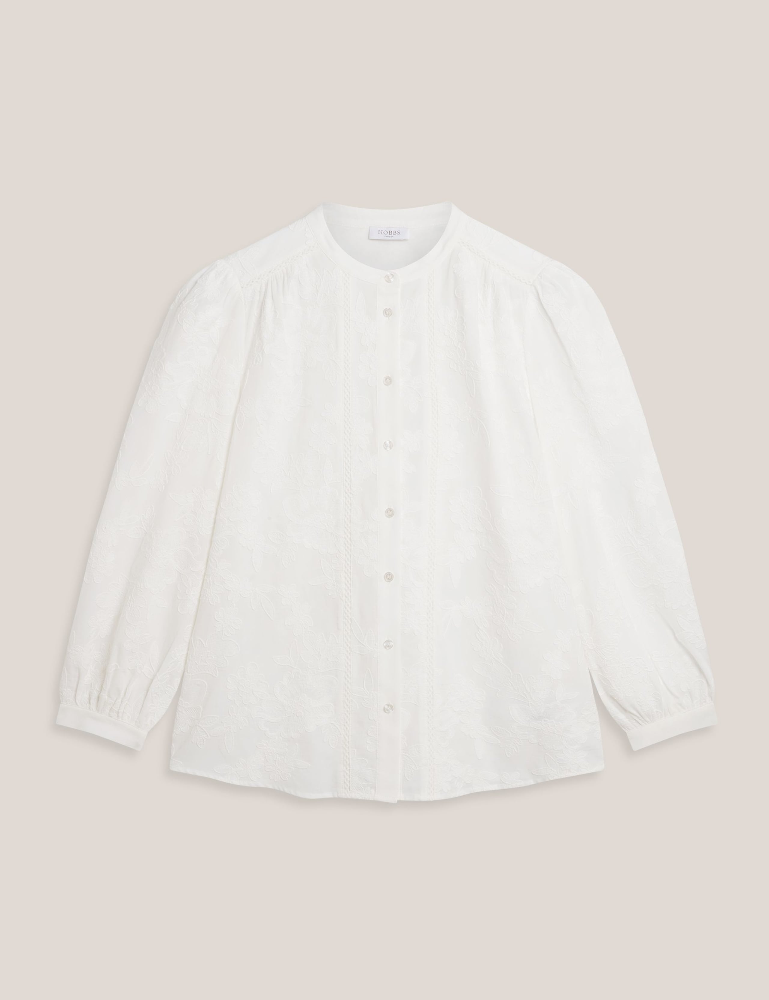 Pure Cotton Embroidered Crew Neck Blouse 2 of 5