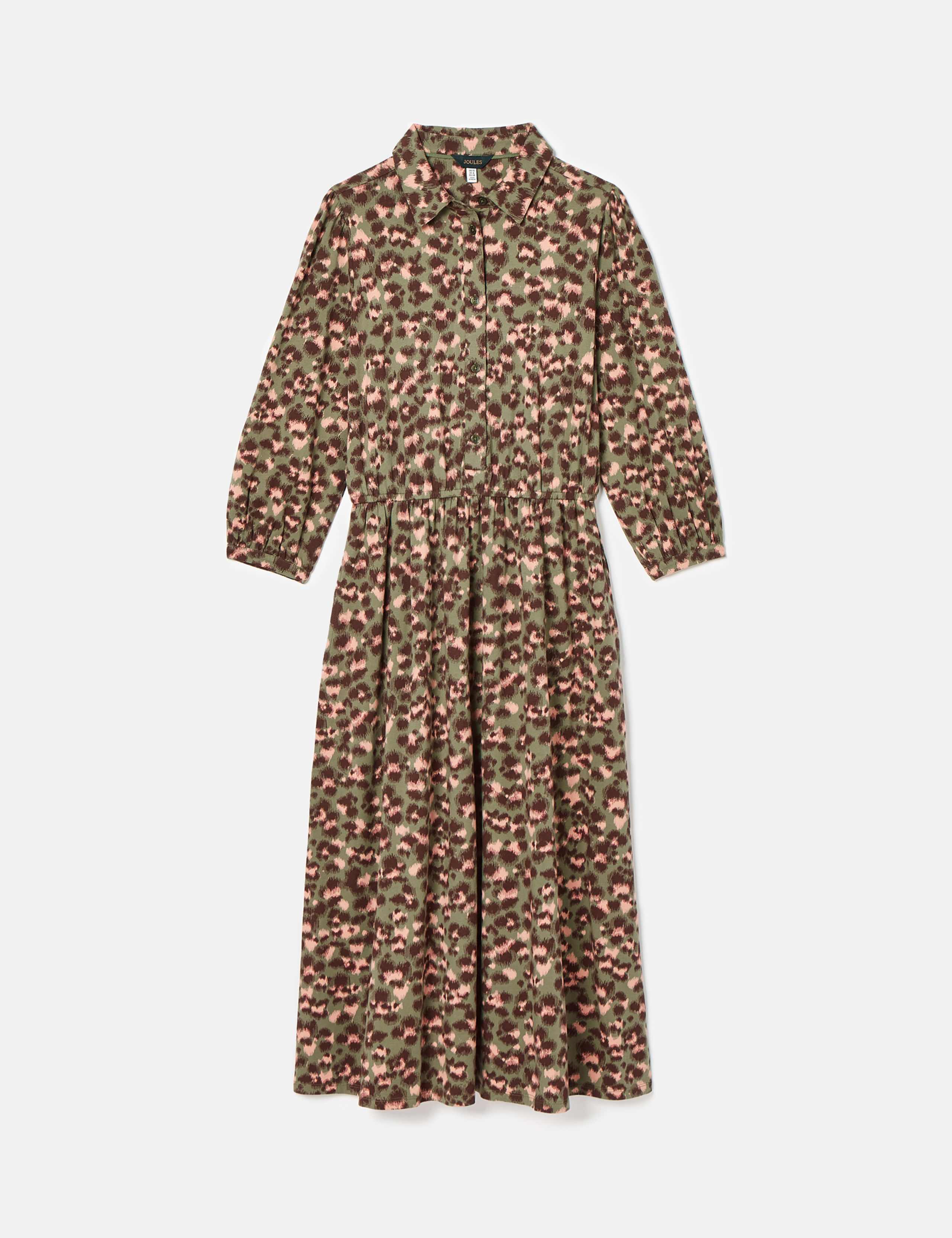 Cotton Rich Printed Midi Waisted Dress 2 of 8