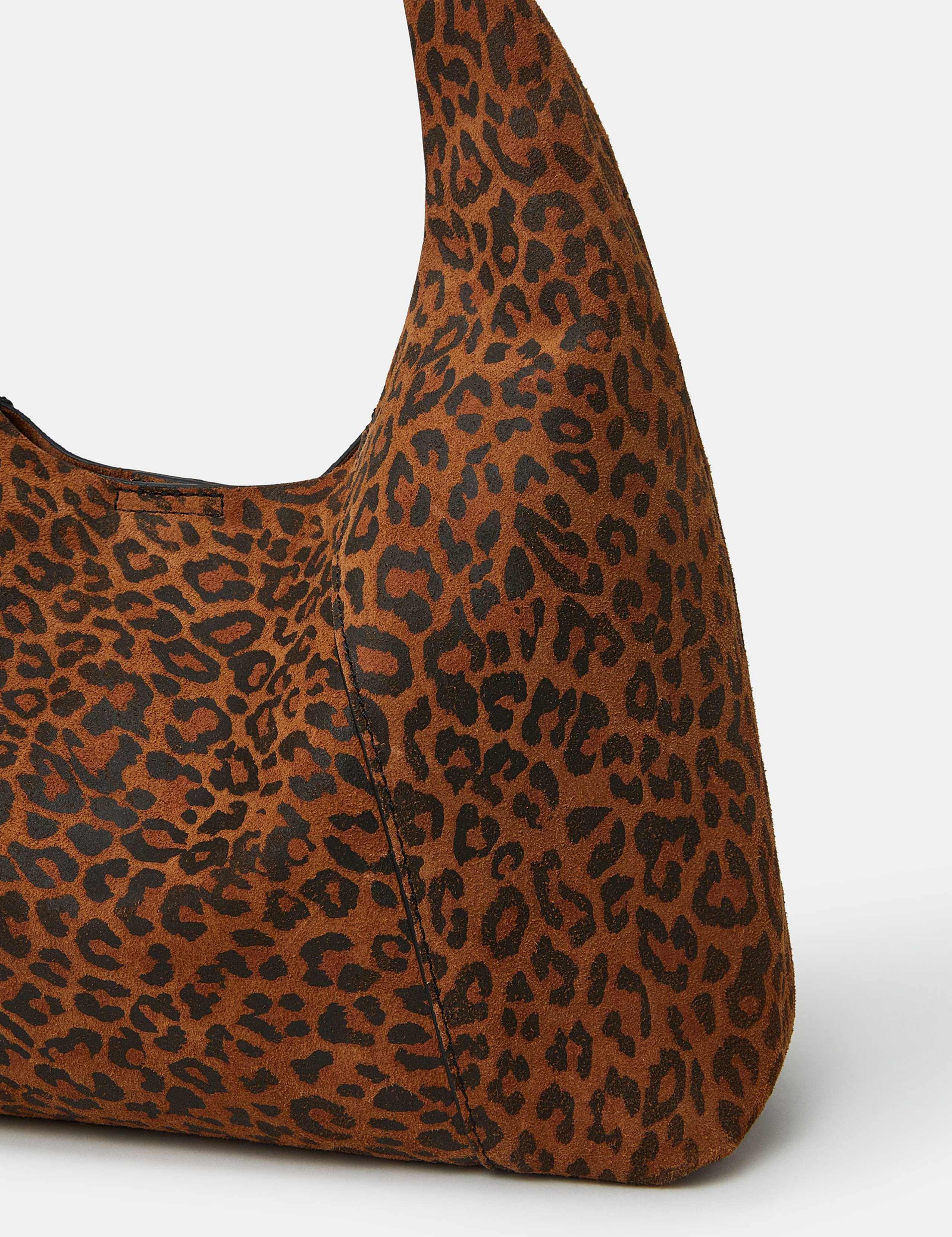 Suede Animal Print Shoulder Bag 3 of 4