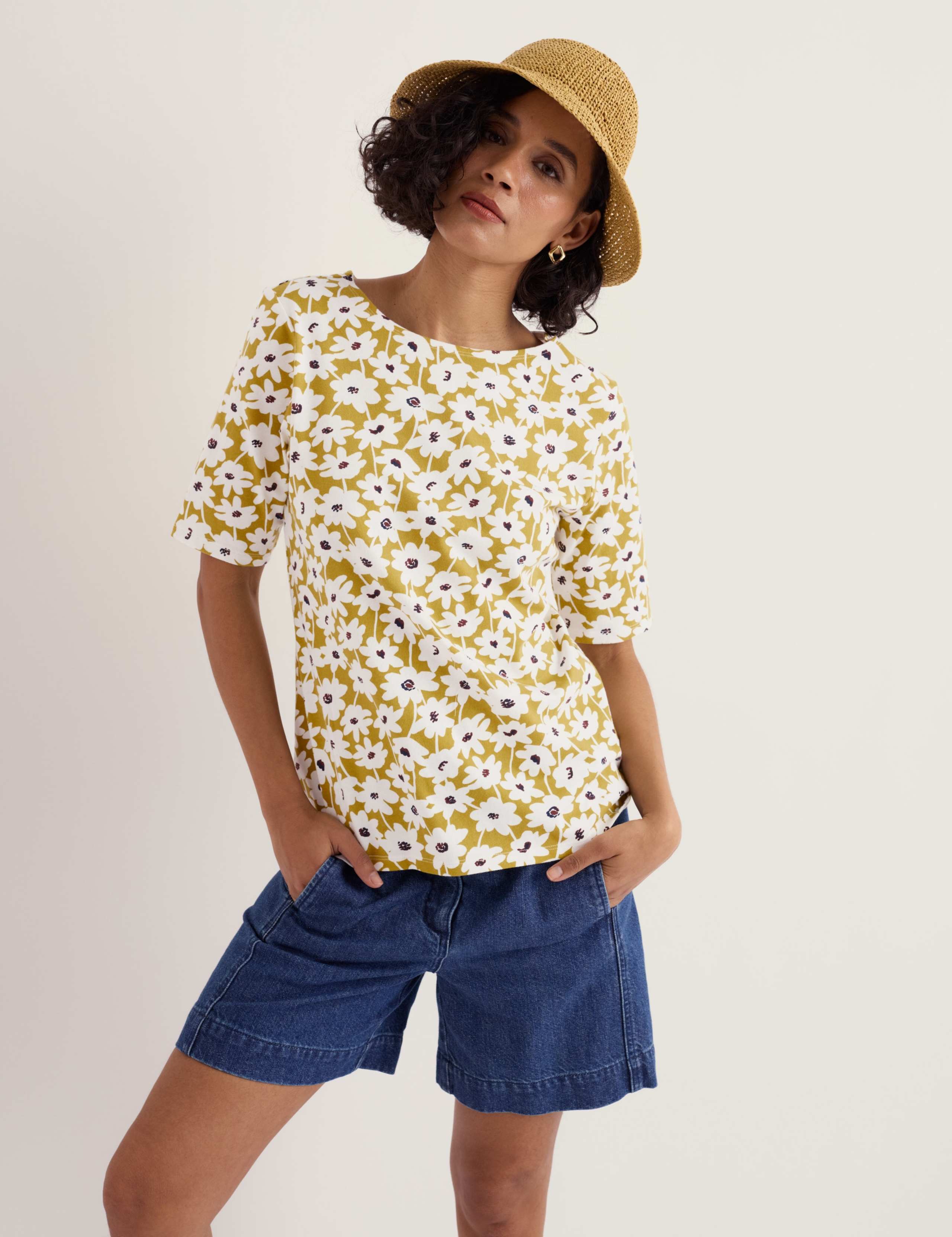 Pure Cotton Floral T-Shirt 1 of 5