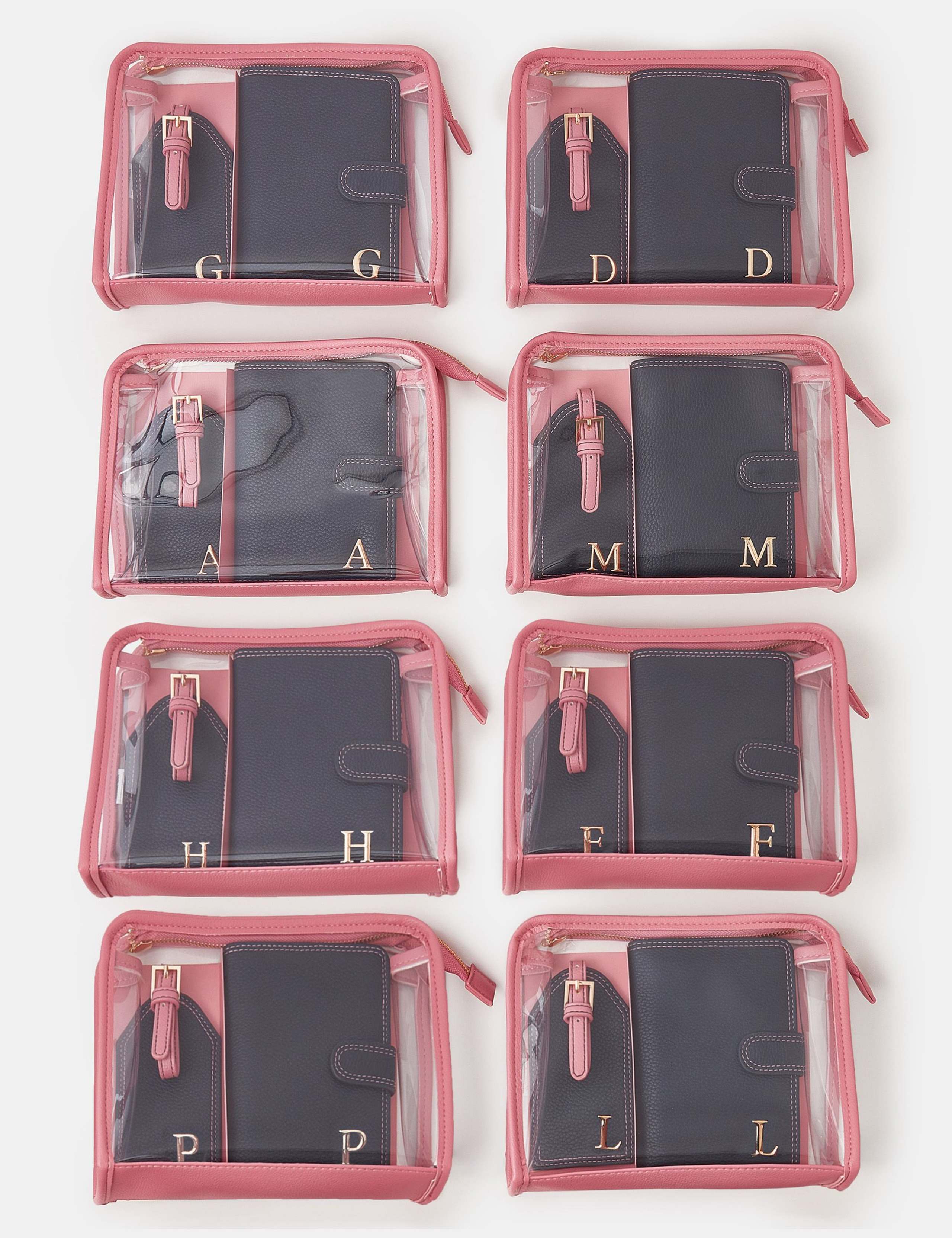 Initial Passport Holder & Luggage Tag Set 4 of 5