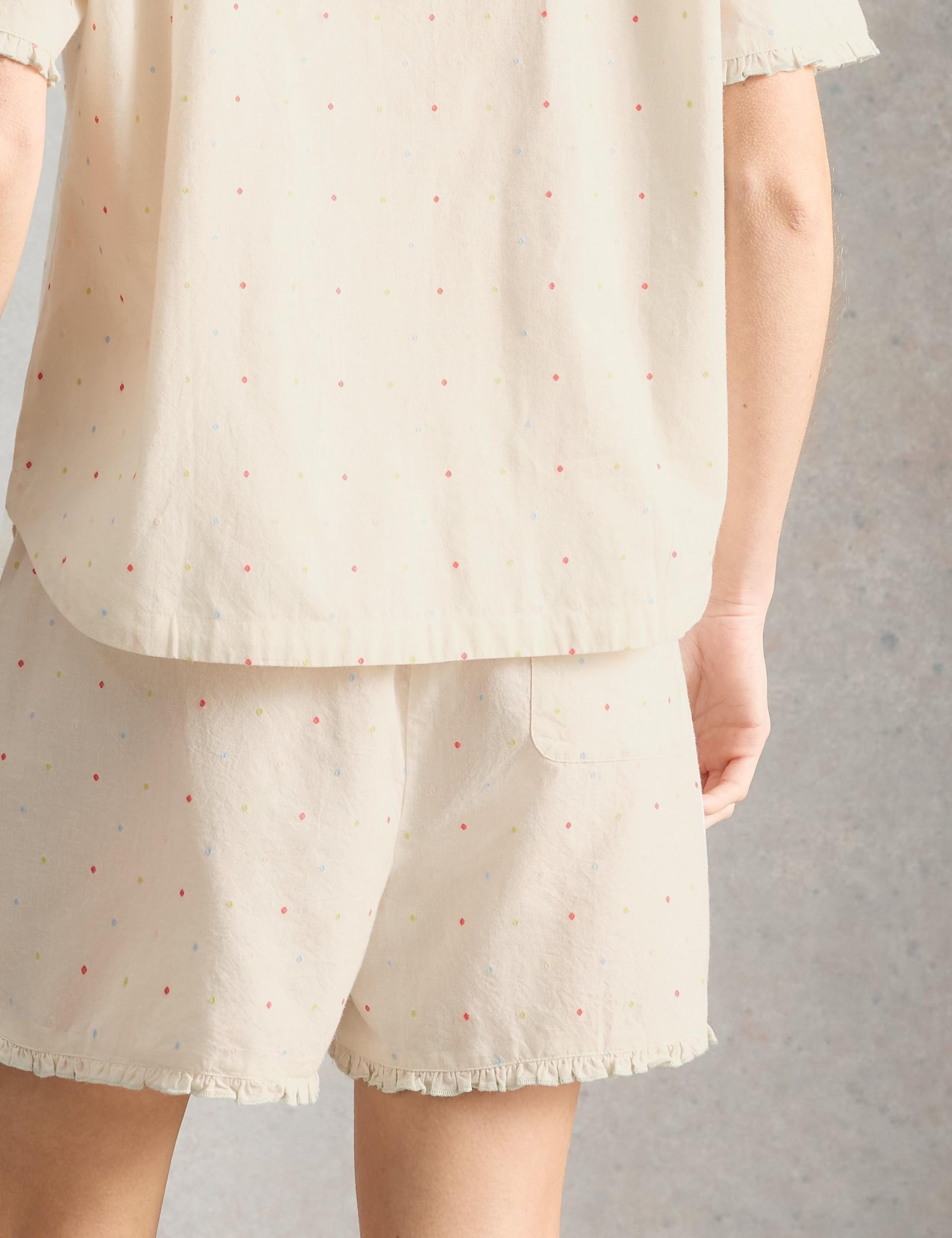 Pure Cotton Polka Dot Pyjama Shorts 3 of 6