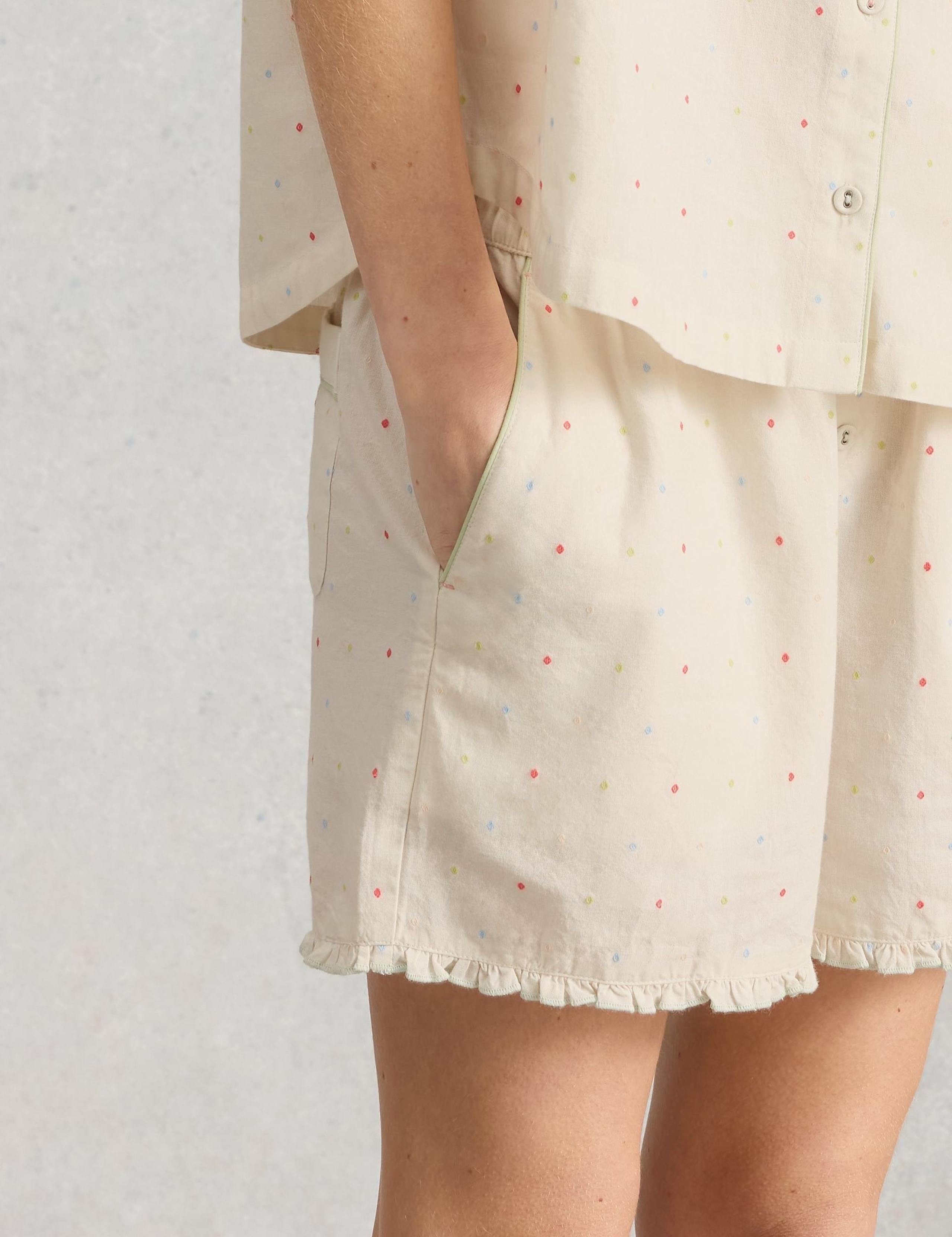 Pure Cotton Polka Dot Pyjama Shorts 5 of 6