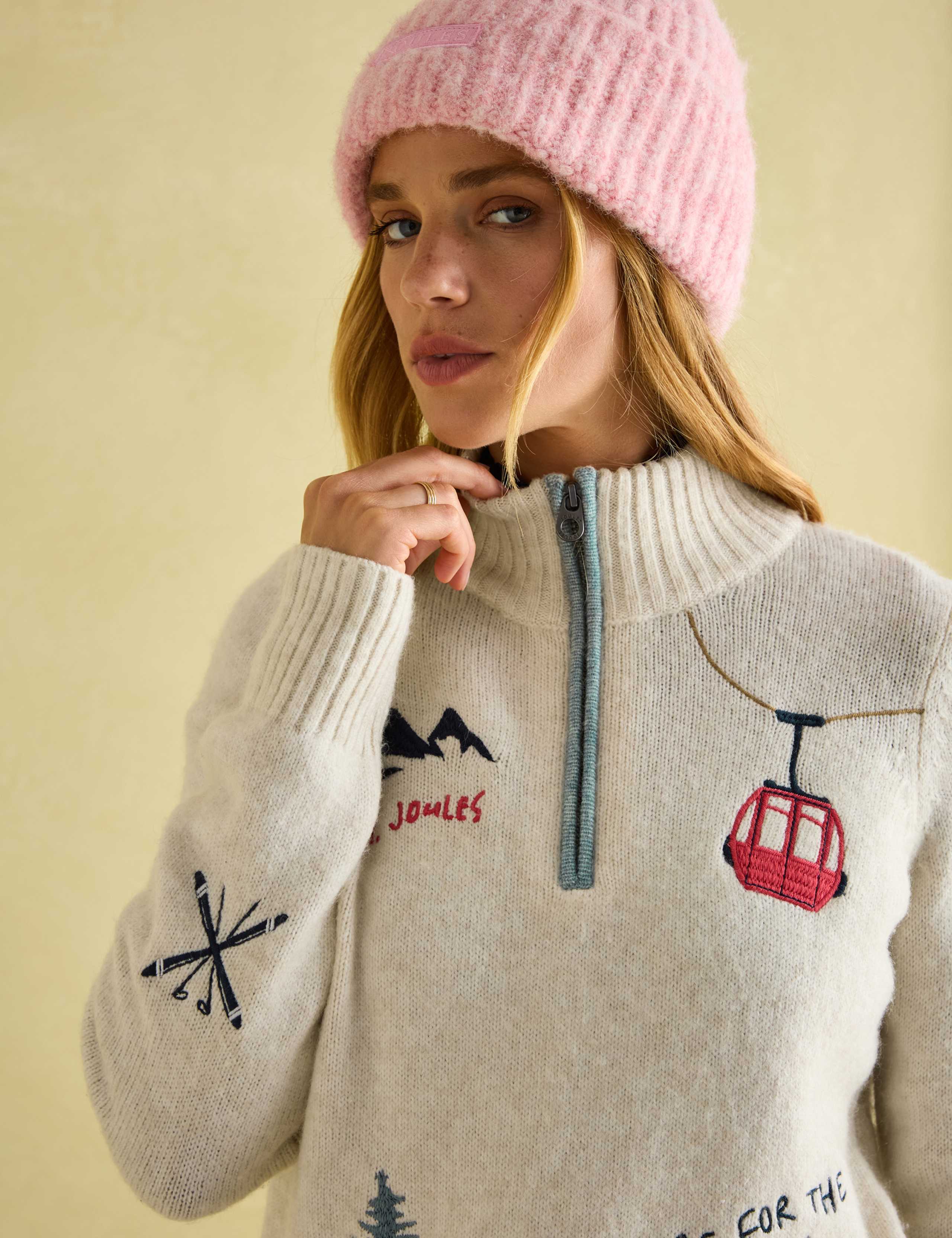 Embroidered Funnel Neck Jumper with Wool 4 of 5