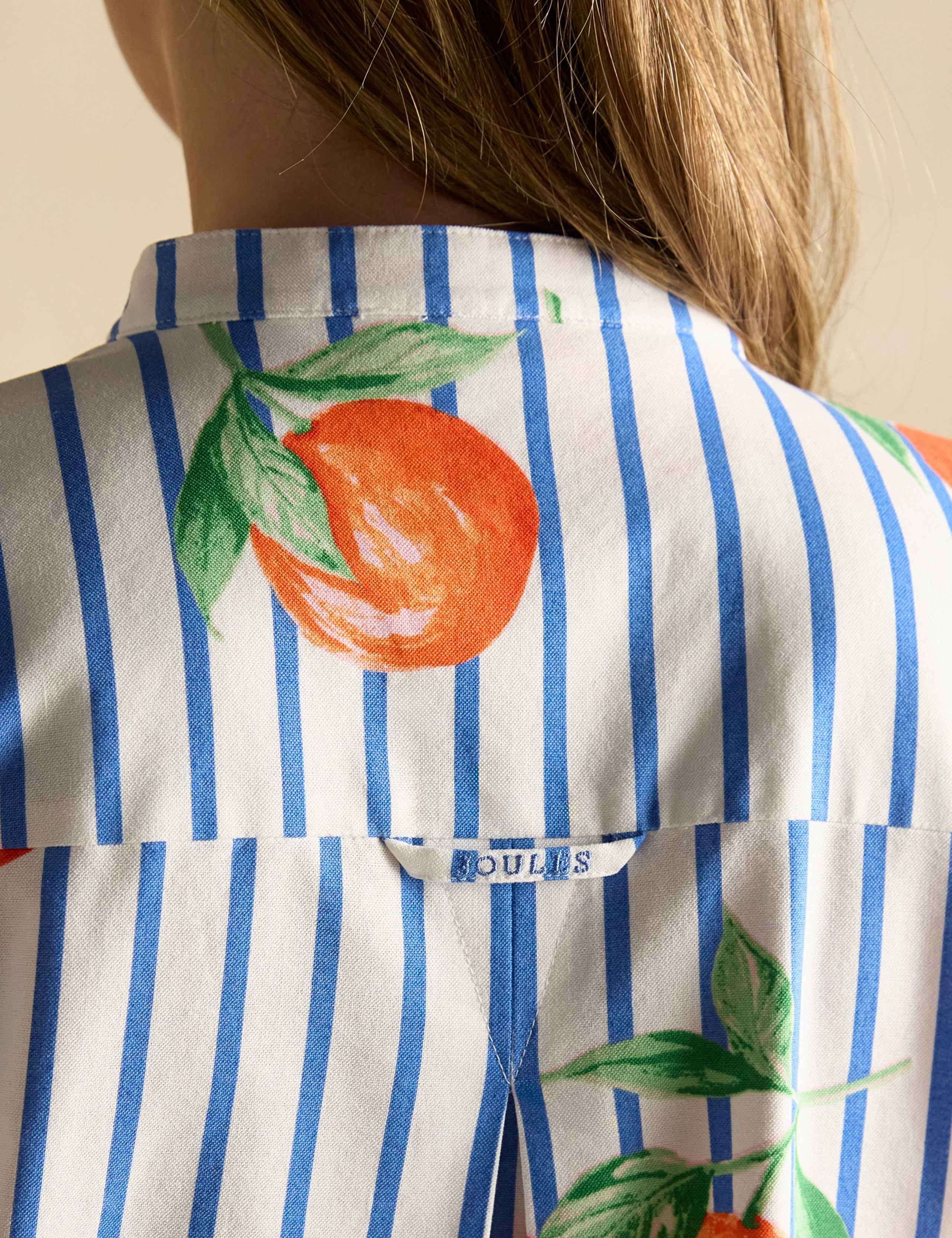 Pure Cotton Orange Print Mini Shirt Dress 5 of 6