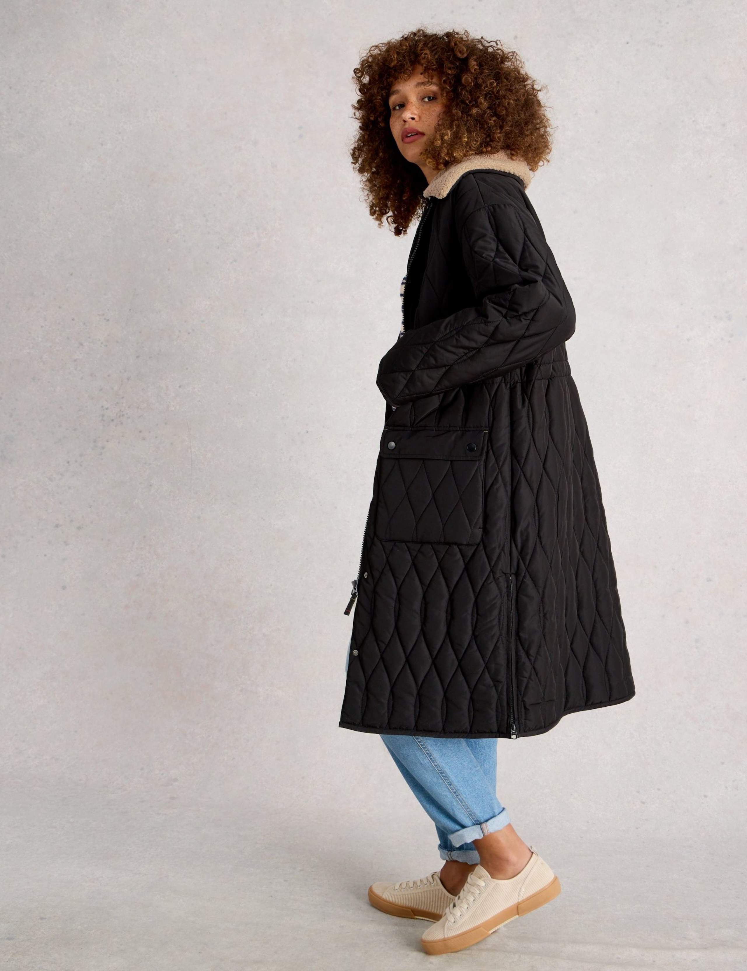Quilted Coat With Detachable Collar 4 of 6