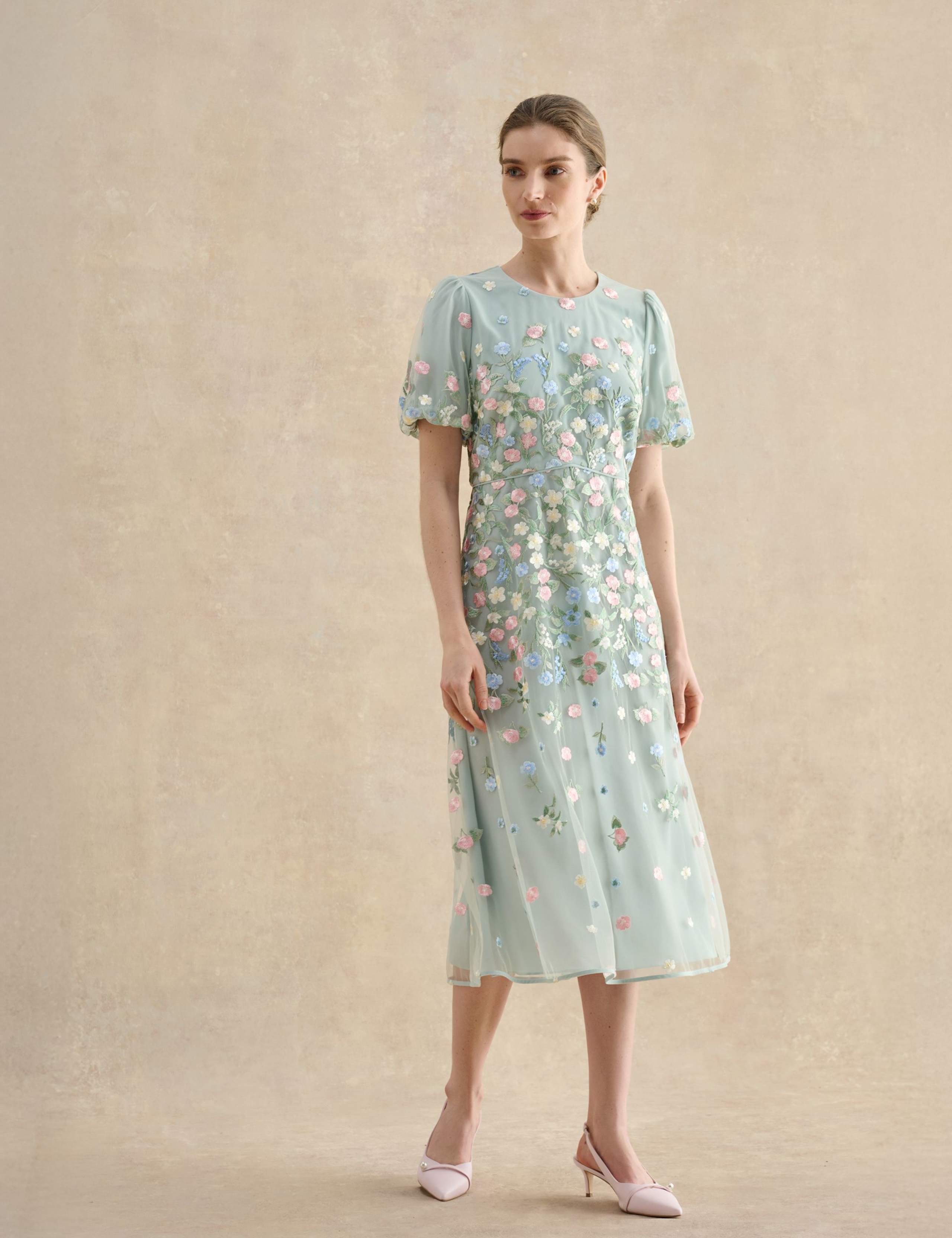 Floral Midi Tea Dress 1 of 6