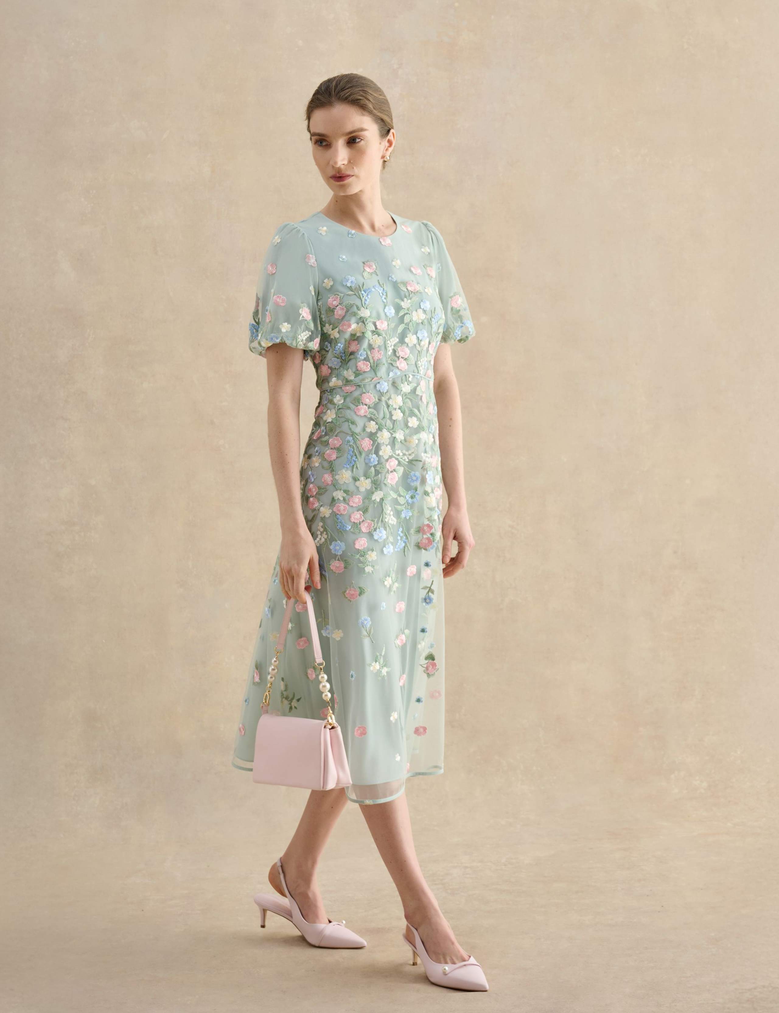 Floral Midi Tea Dress 3 of 6