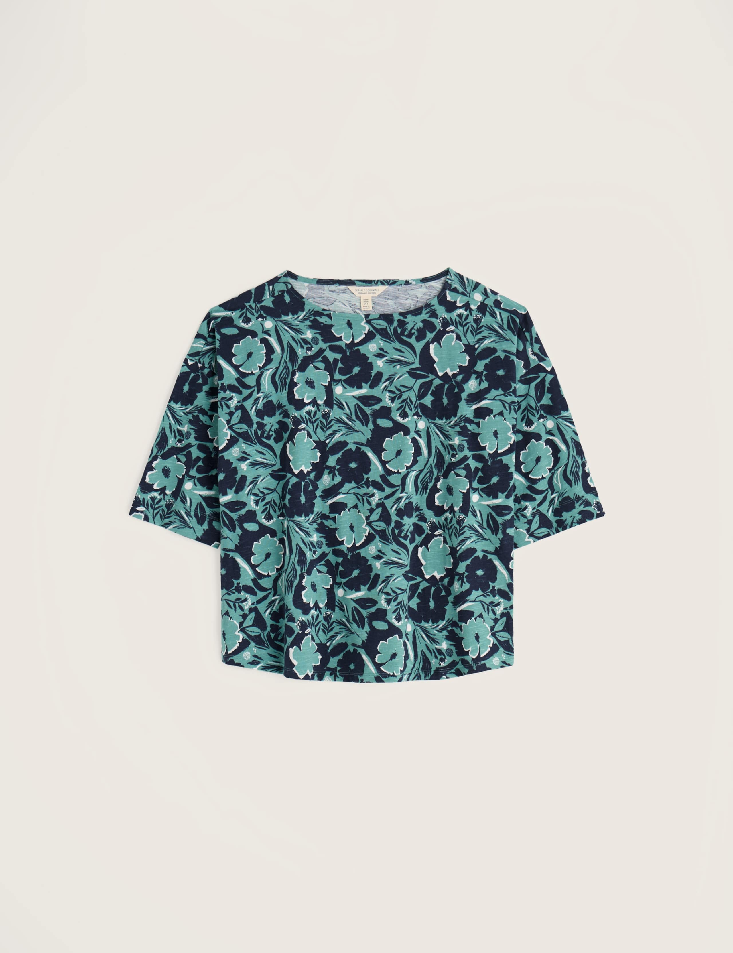 Pure Cotton Floral Boat Neck Top 2 of 5
