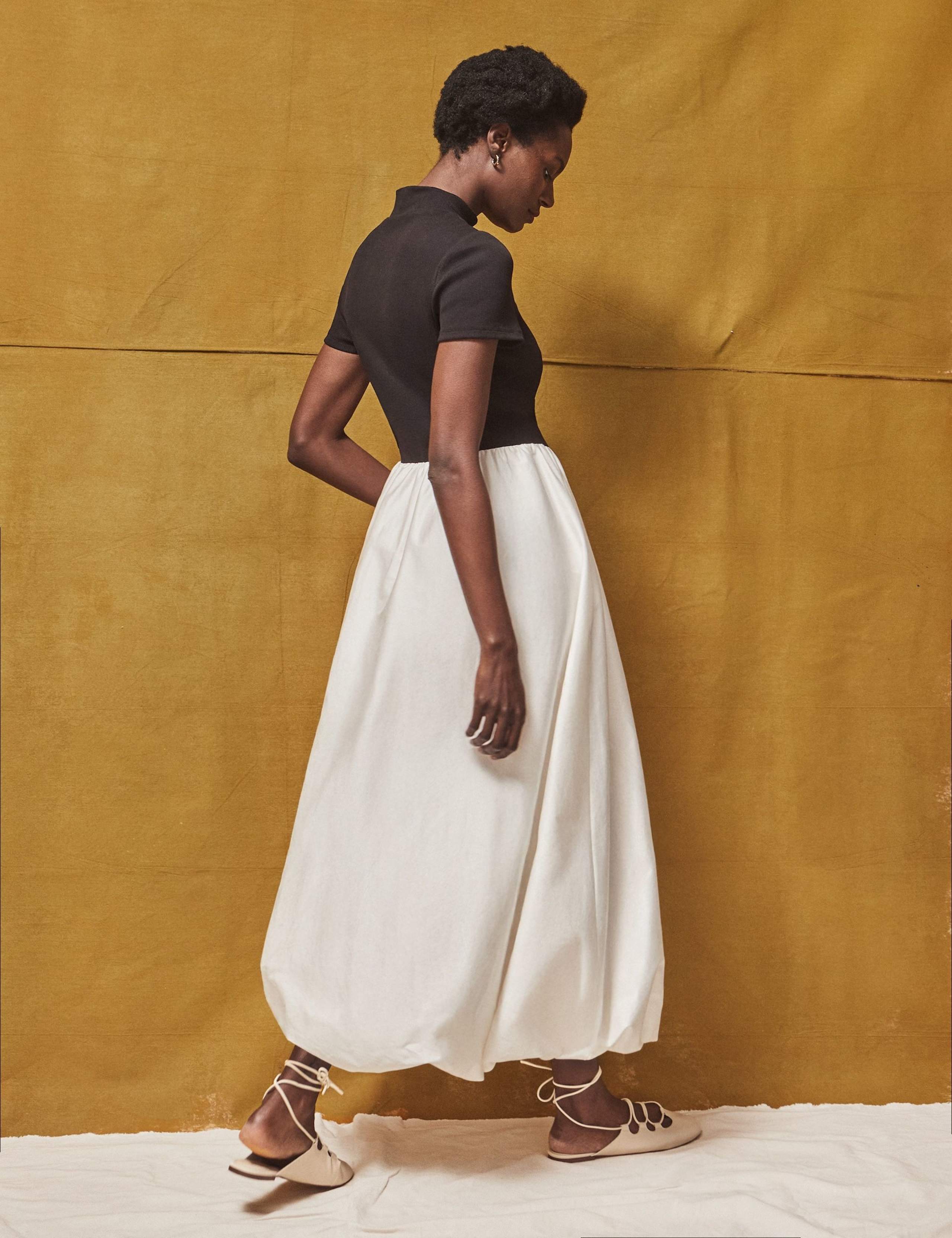 Cotton Rich Midi Waisted Dress 2 of 5