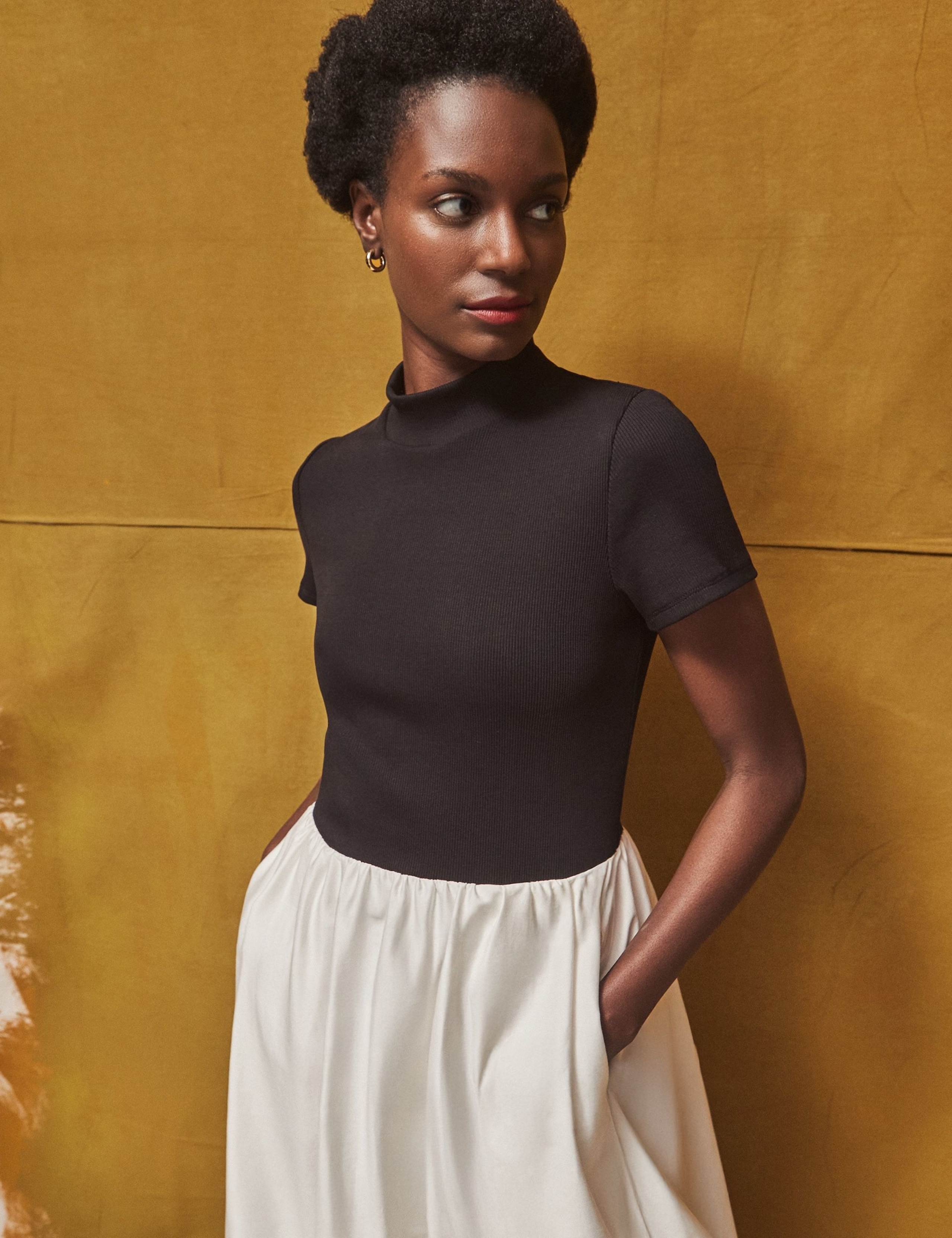 Cotton Rich Midi Waisted Dress 3 of 5