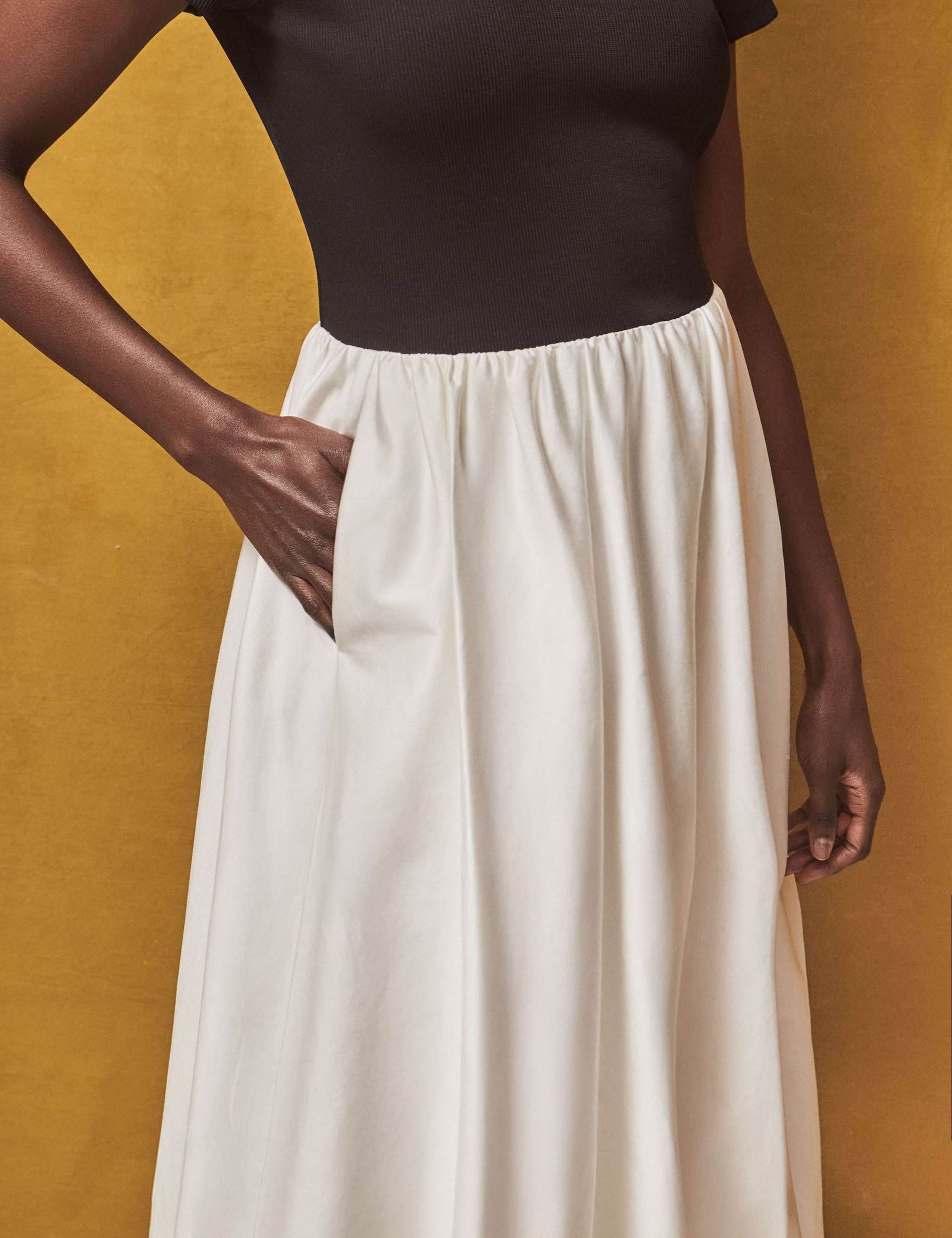 Cotton Rich Midi Waisted Dress 4 of 5