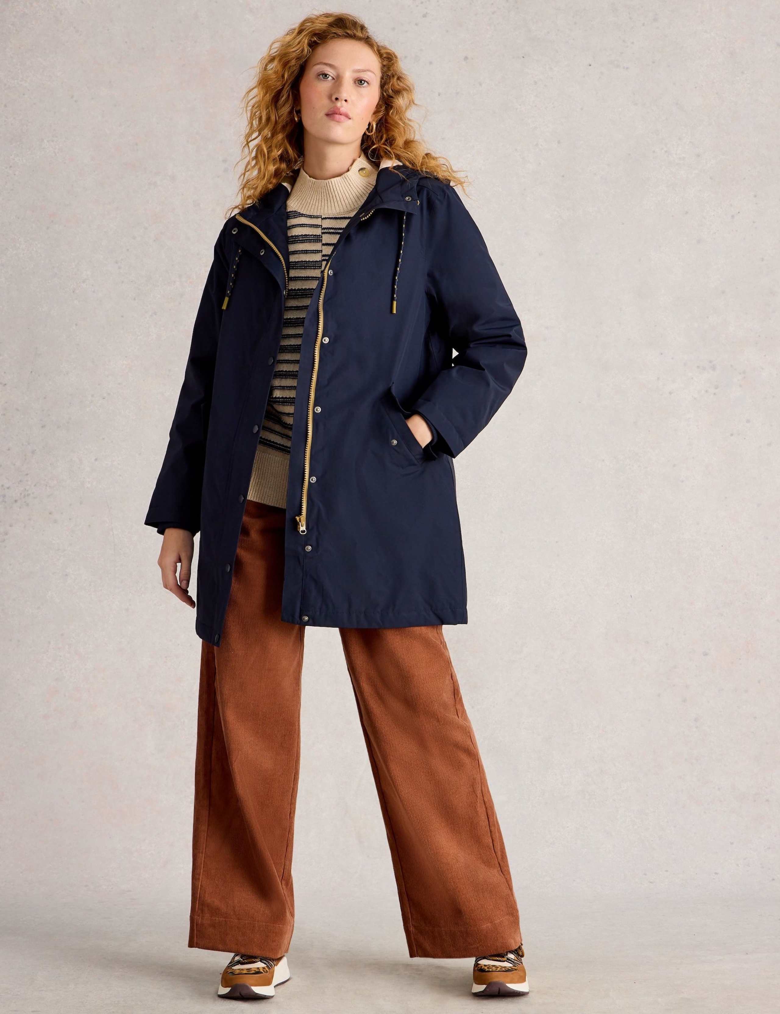 Willow Cotton Rich Hooded Relaxed Raincoat 1 of 6