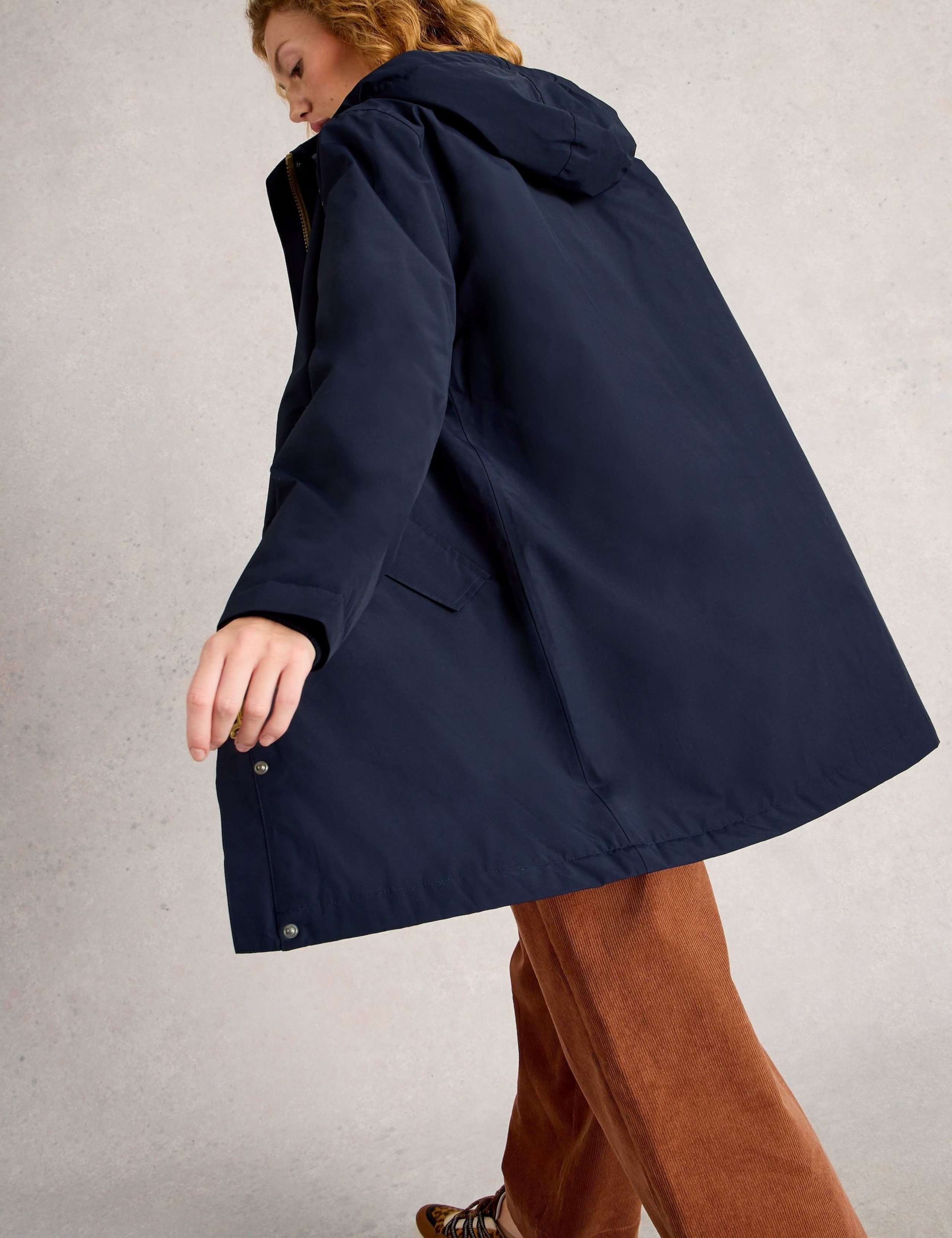 Willow Cotton Rich Hooded Relaxed Raincoat 3 of 6