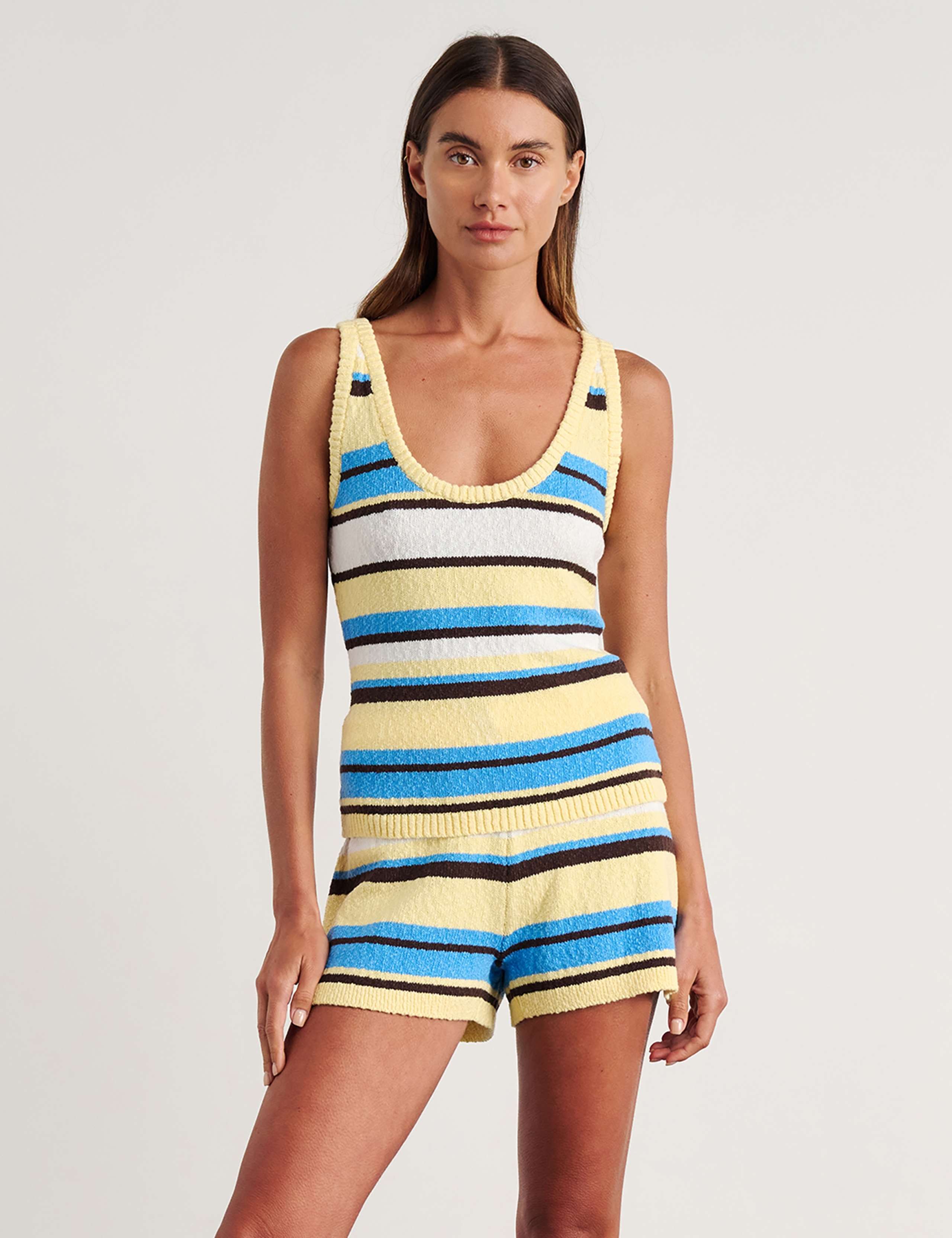Pure Cotton Striped Vest Top 3 of 9