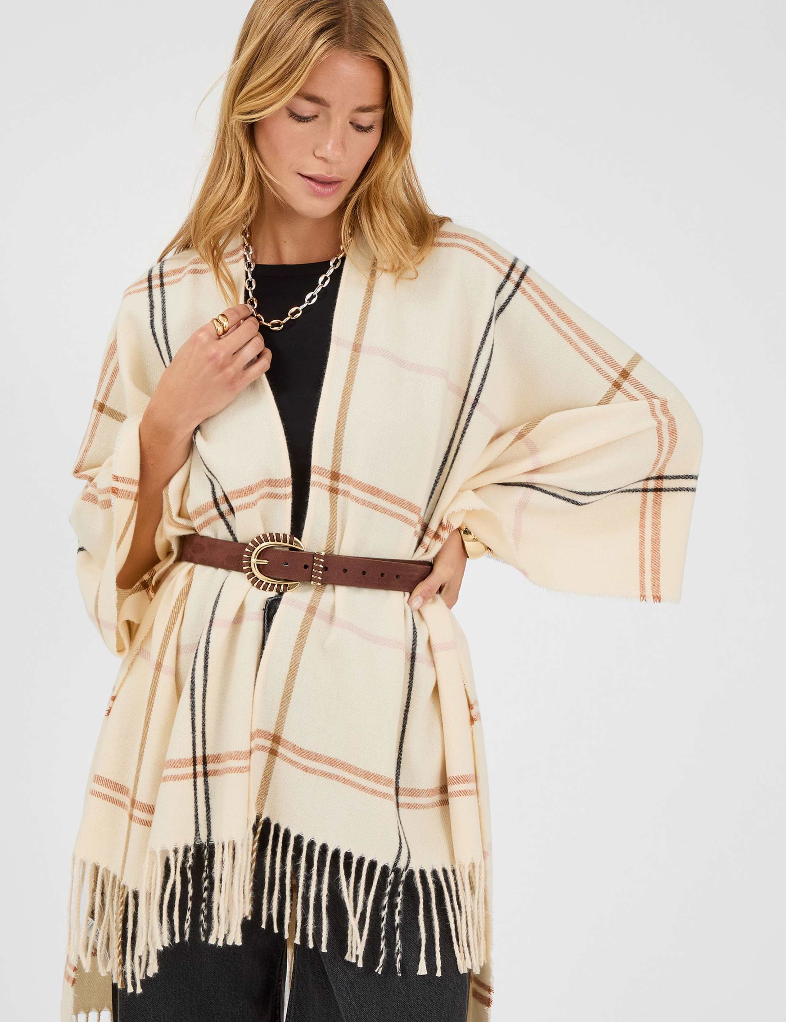 Checked Poncho 3 of 5