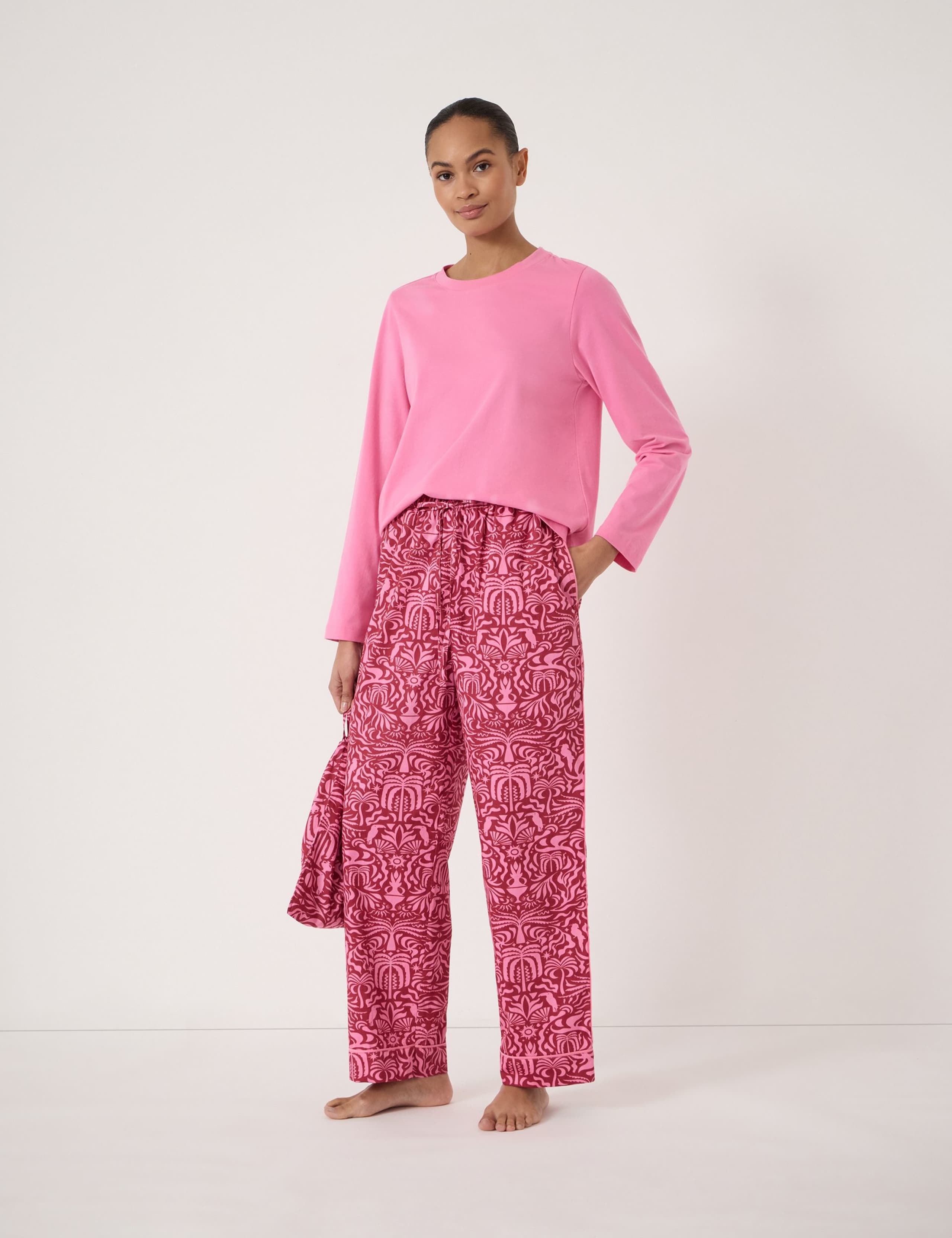 Cotton Rich Printed Pyjama Set 1 of 5