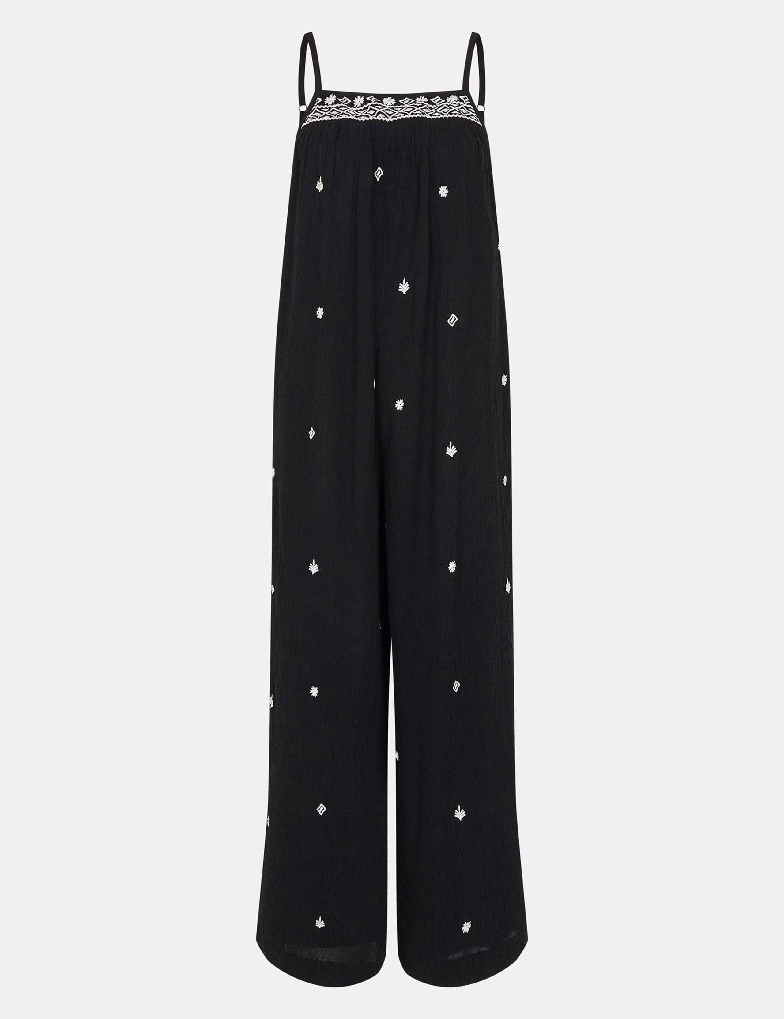 Embroidered Cropped Jumpsuit 4 of 4