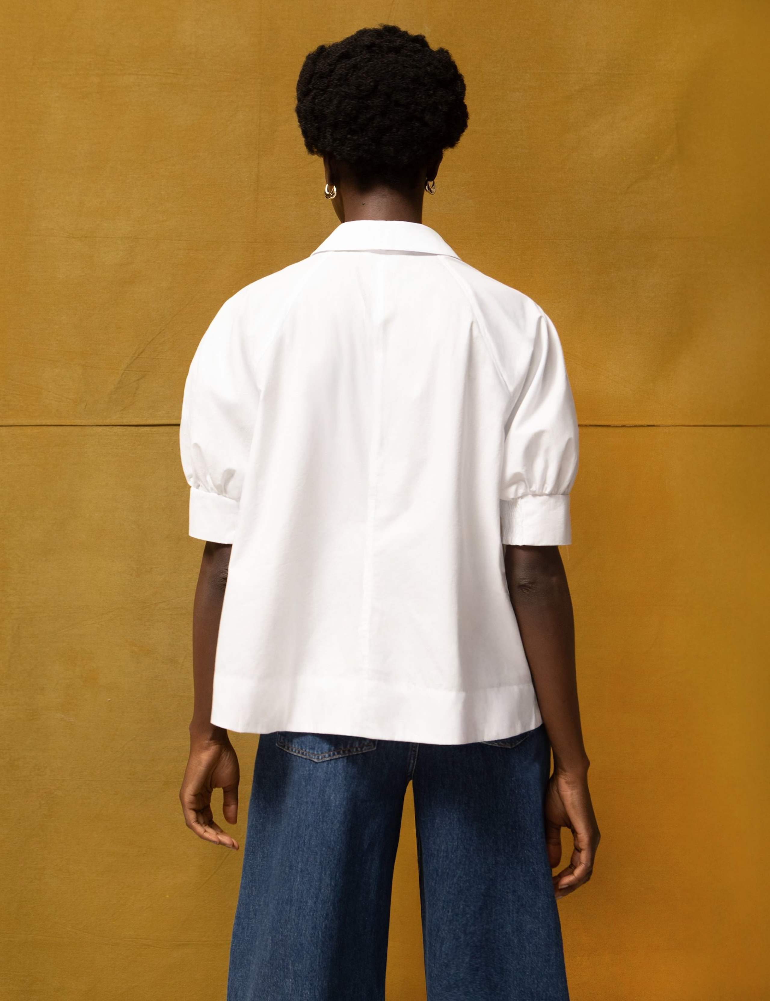 Pure Cotton Puff Short Sleeved Boxy Shirt 2 of 5
