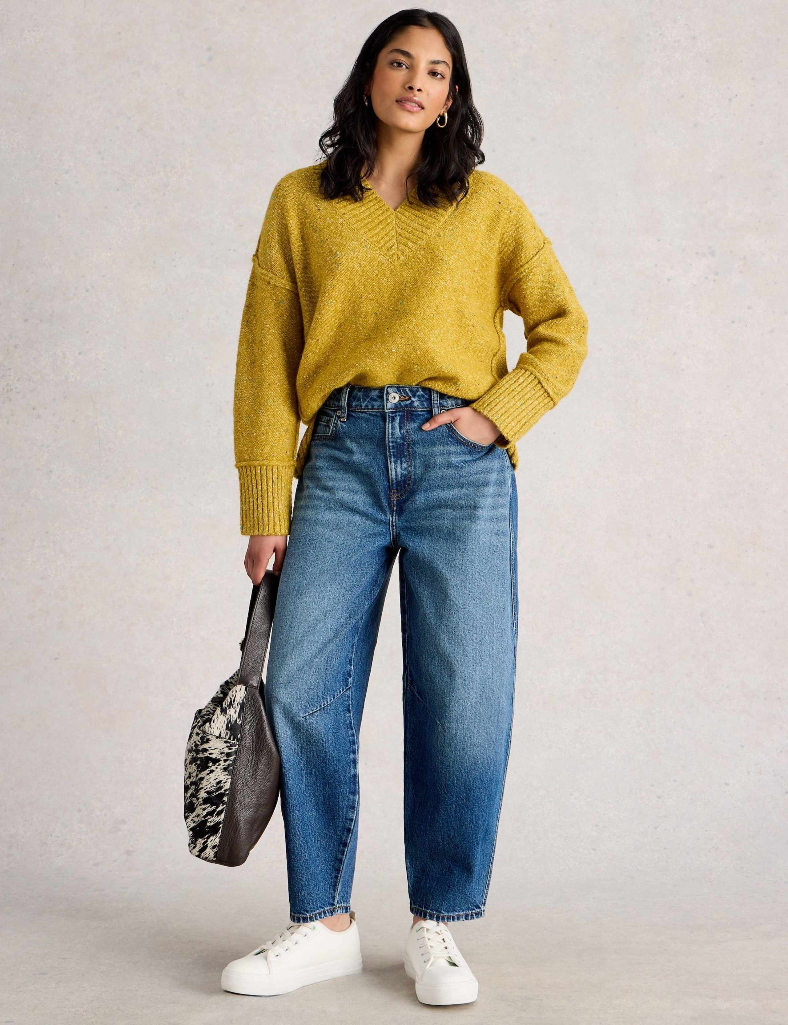 Mid Rise Barrel Ankle Grazer Jeans 3 of 6