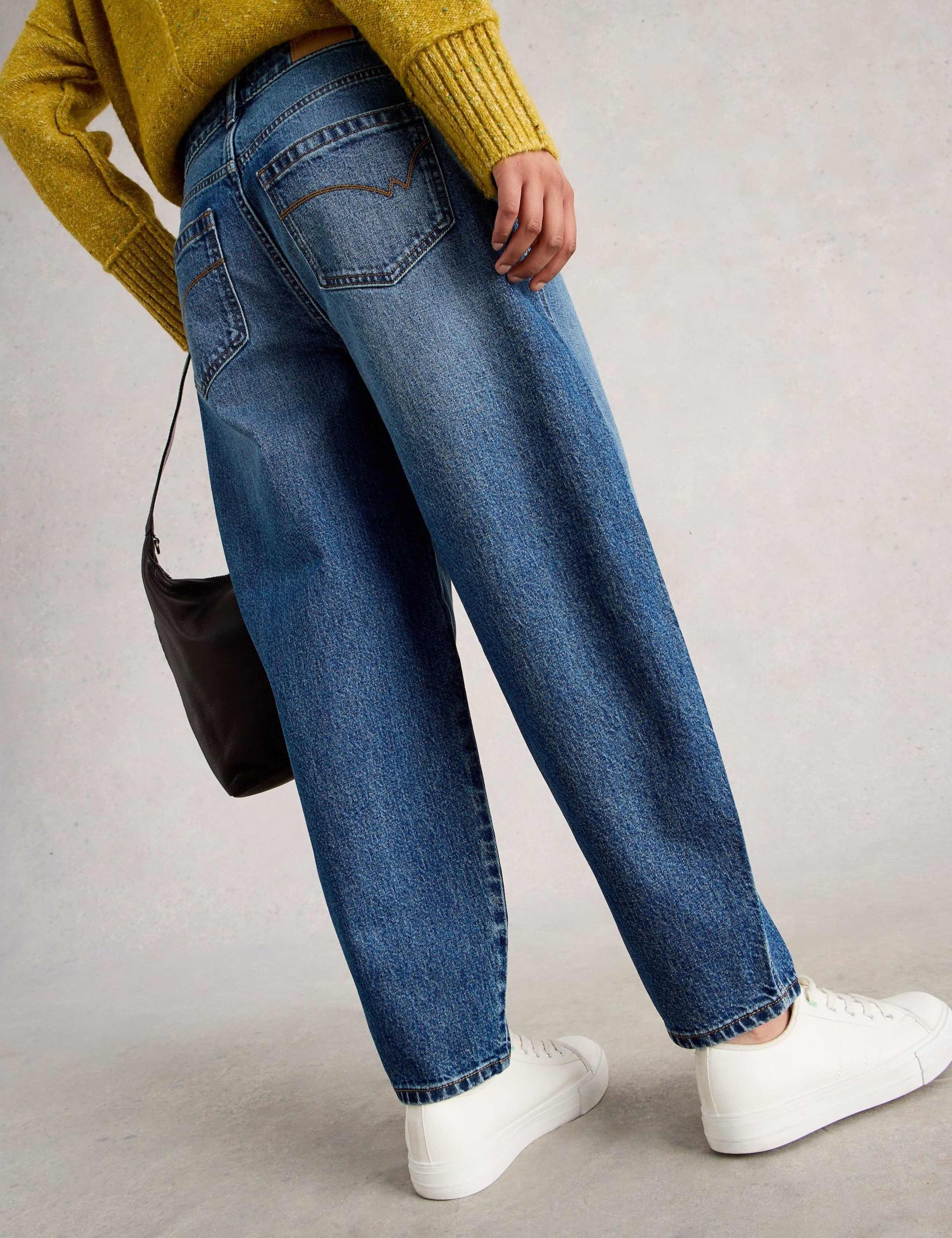 Mid Rise Barrel Ankle Grazer Jeans 4 of 6
