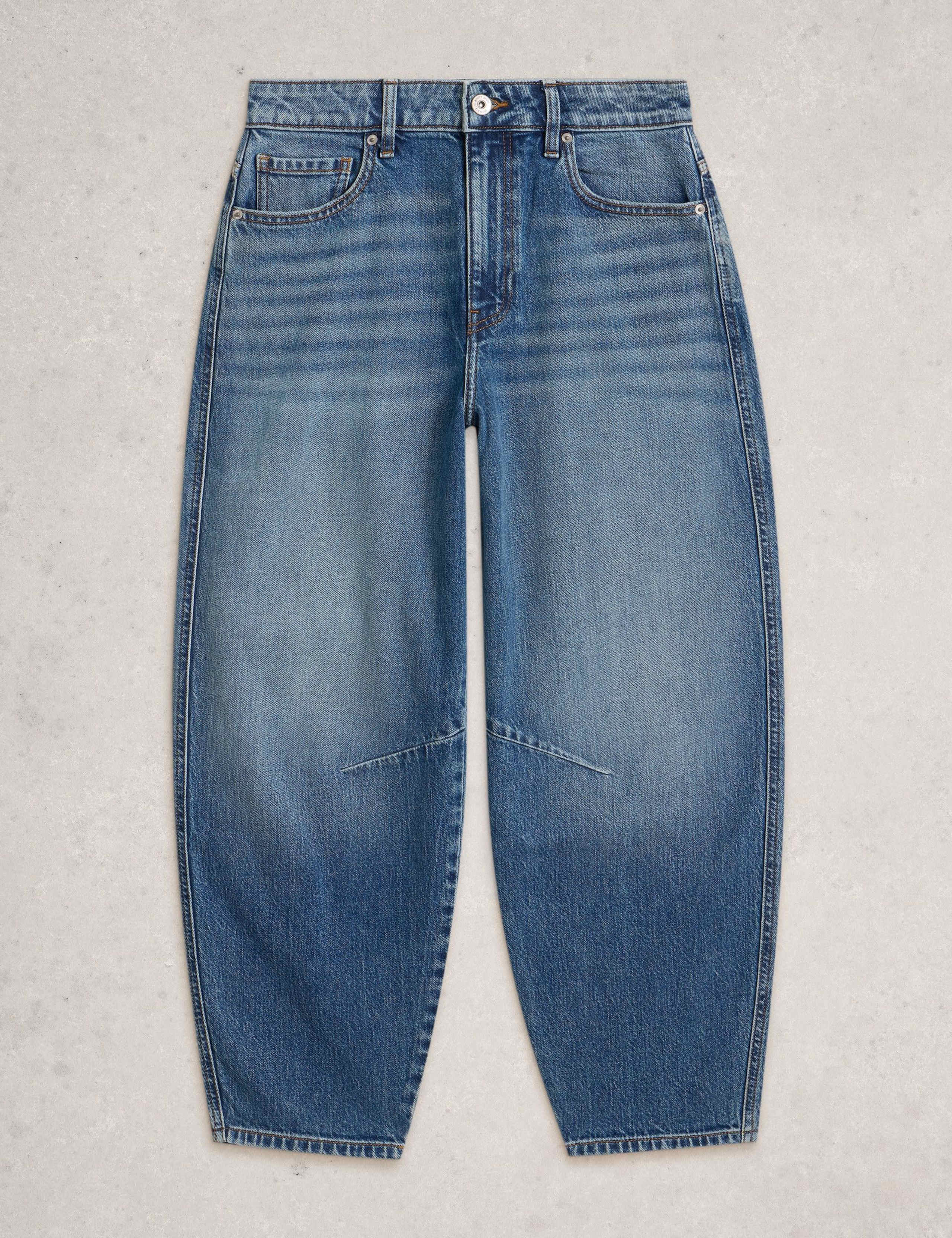 Mid Rise Barrel Ankle Grazer Jeans 2 of 6