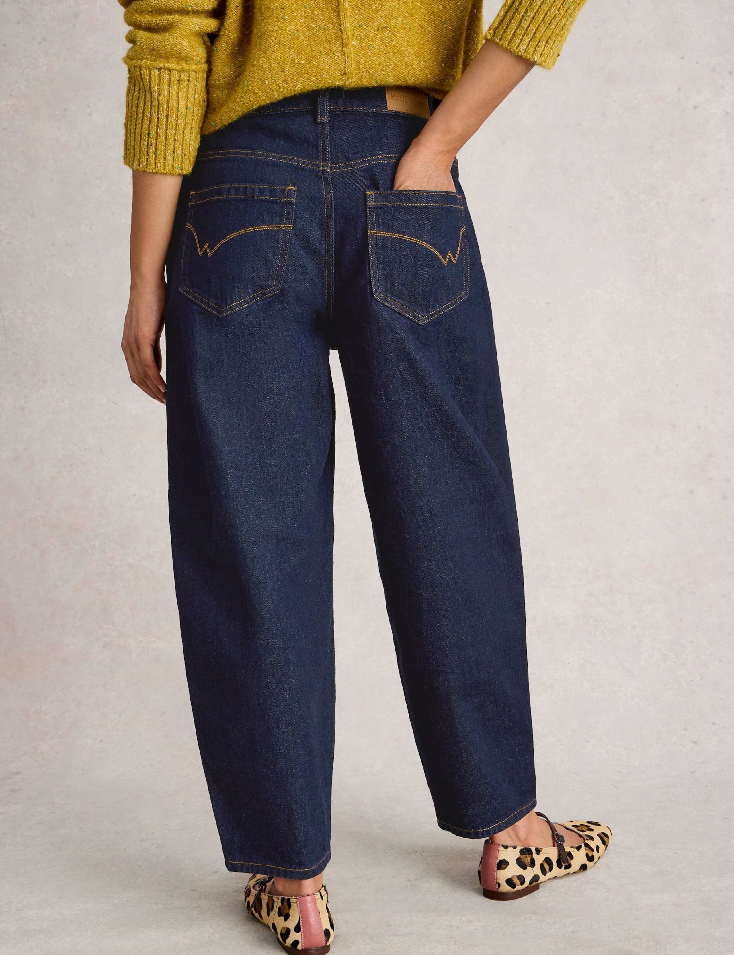 Mid Rise Barrel Ankle Grazer Jeans 3 of 6