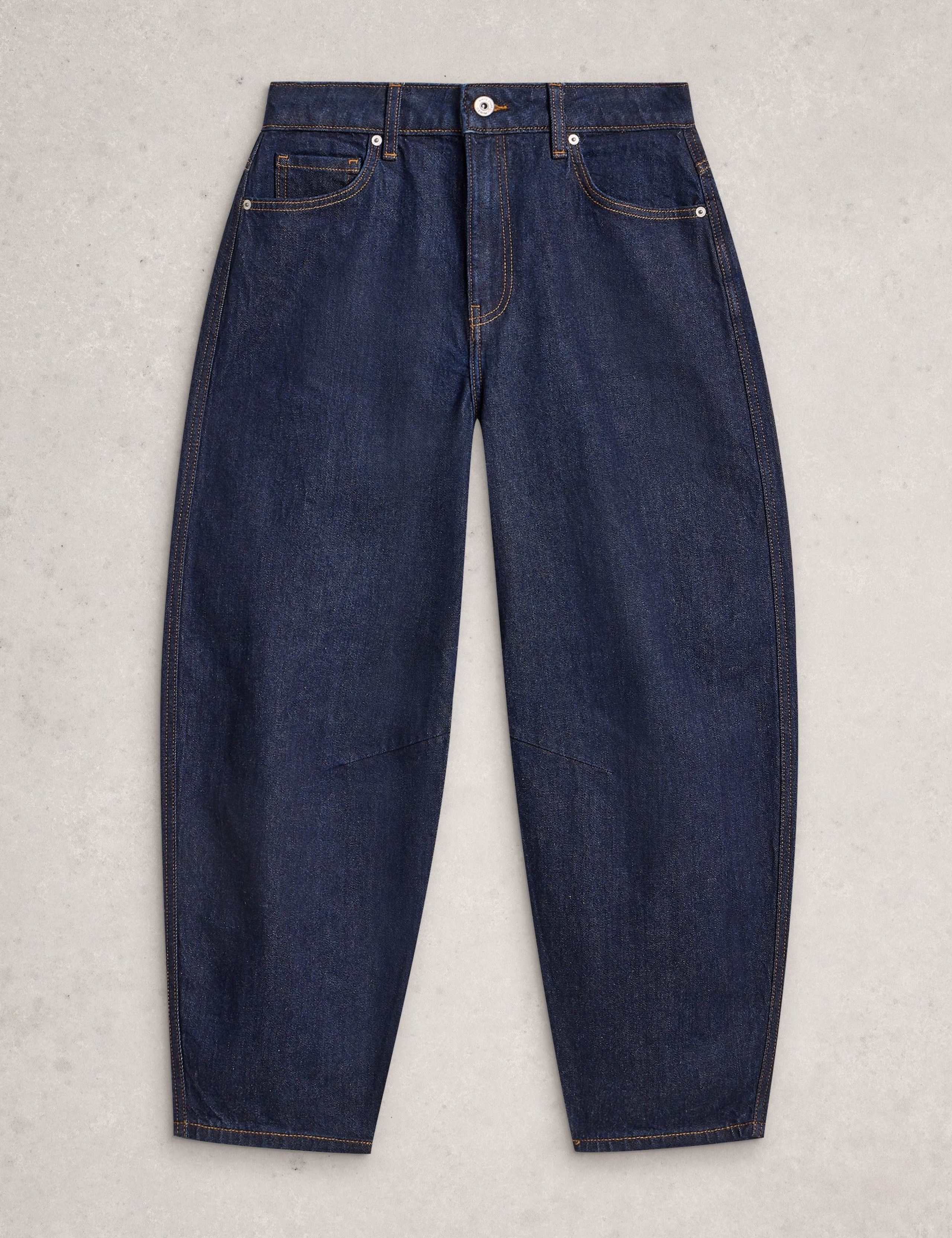 Mid Rise Barrel Ankle Grazer Jeans 2 of 6