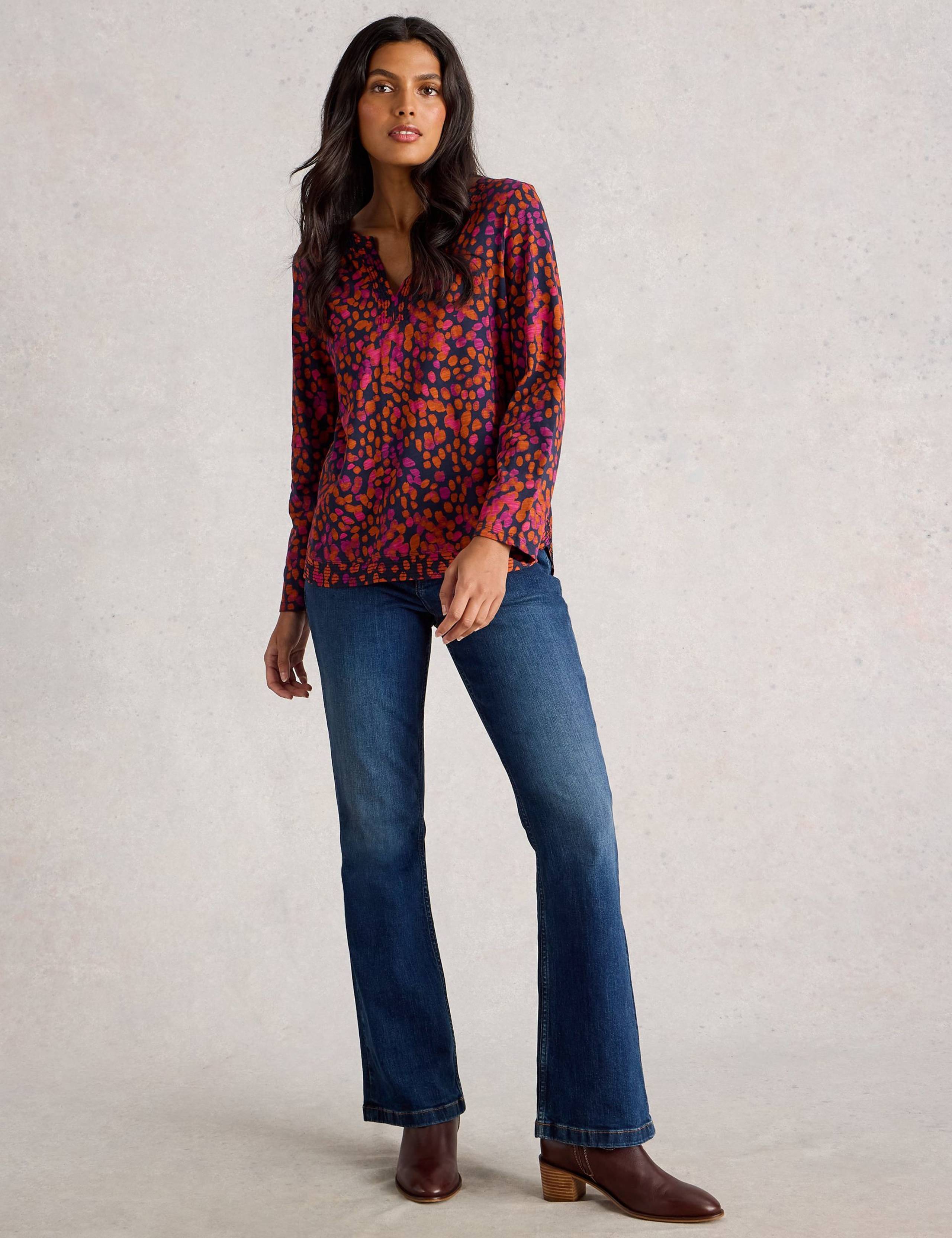 Pure Cotton Notch Neck Top 1 of 6