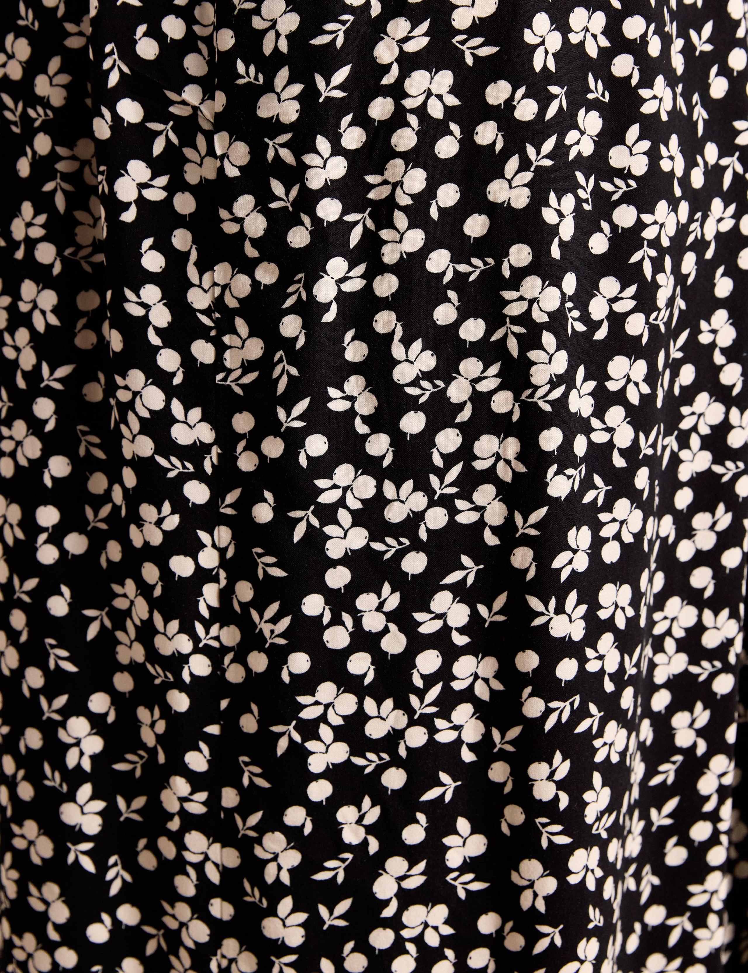 Floral Monochrome Midaxi A-Line Skirt 6 of 6