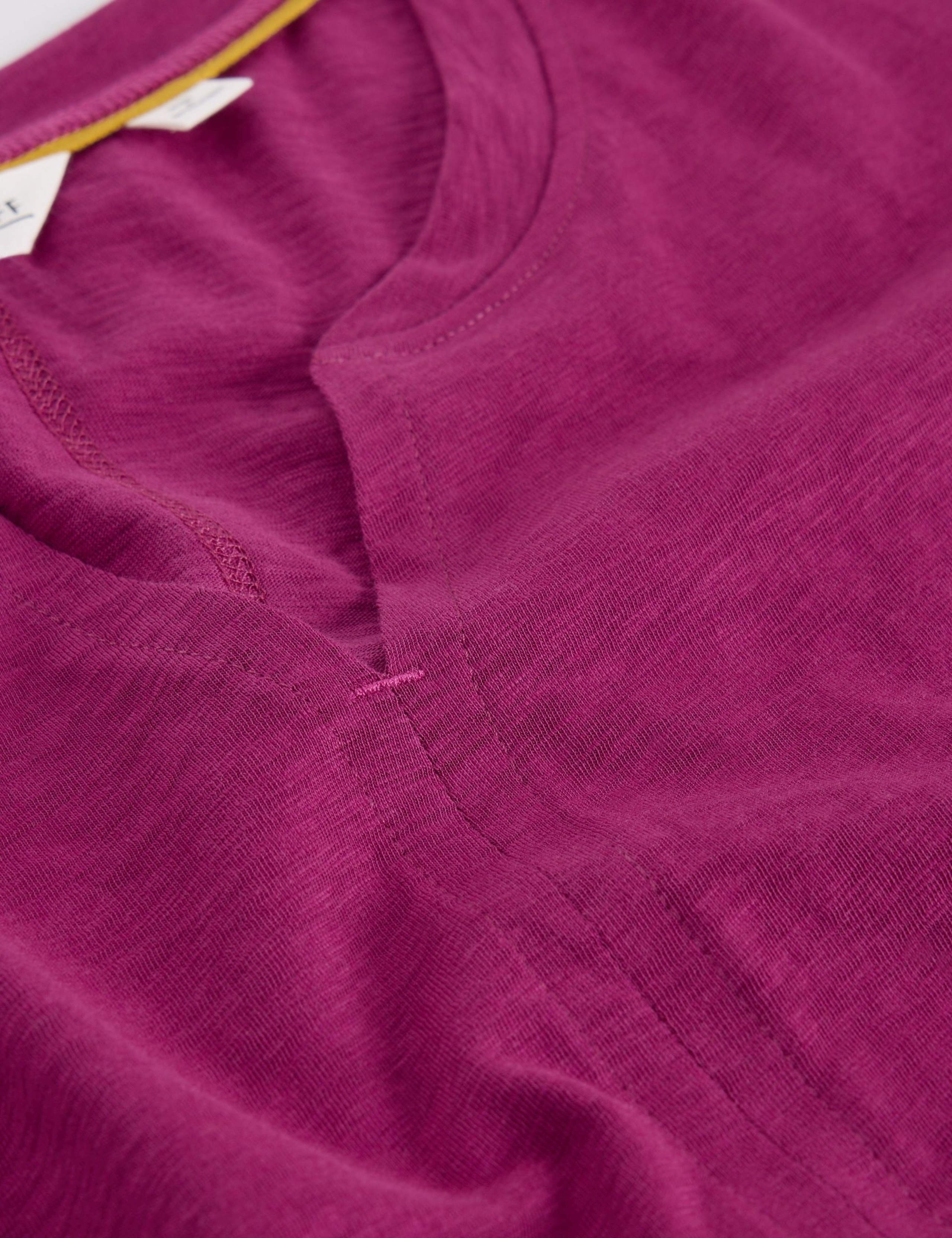 Pure Cotton Notch Neck T-Shirt 5 of 6