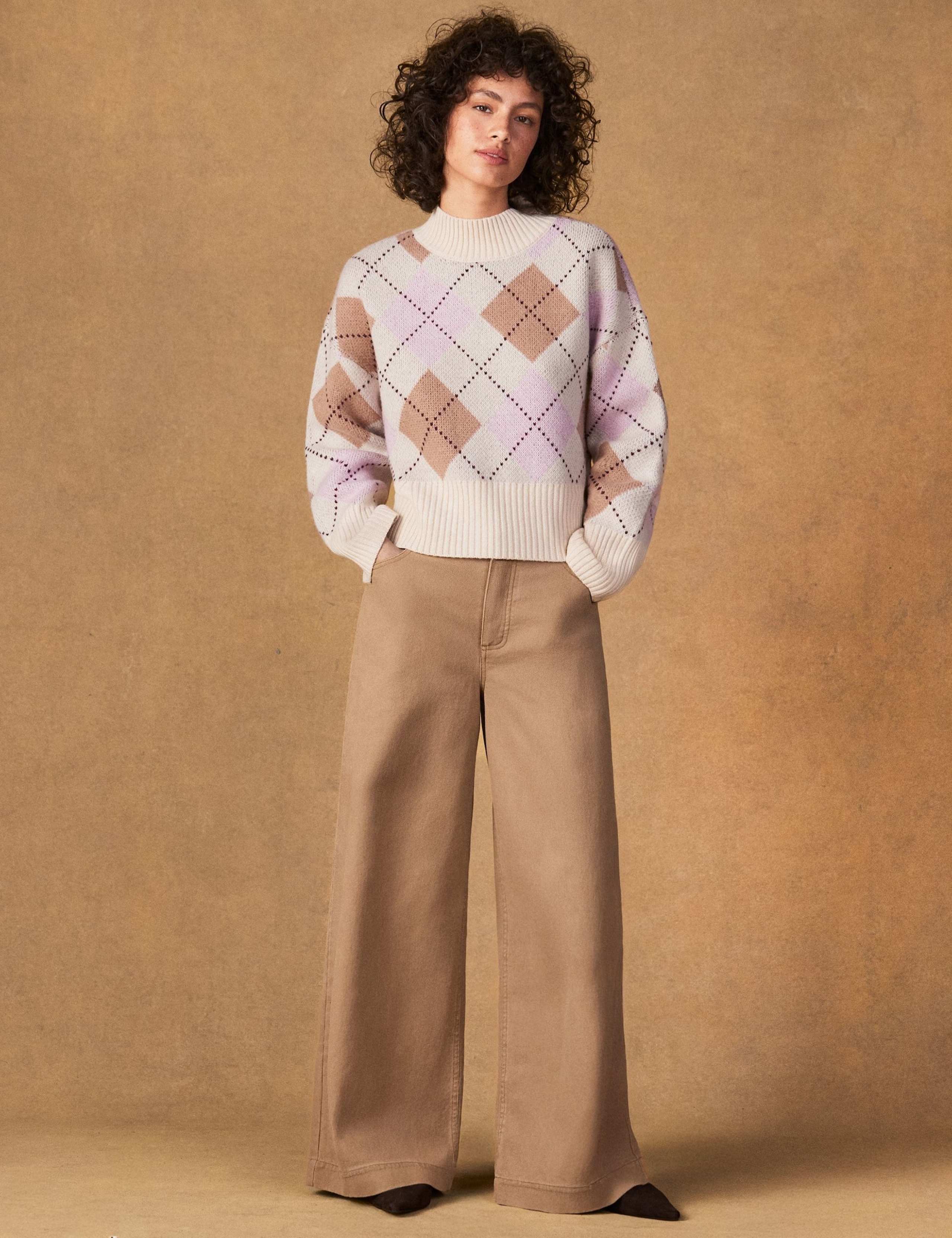 Pure Wool Argyle Jumper 2 of 5