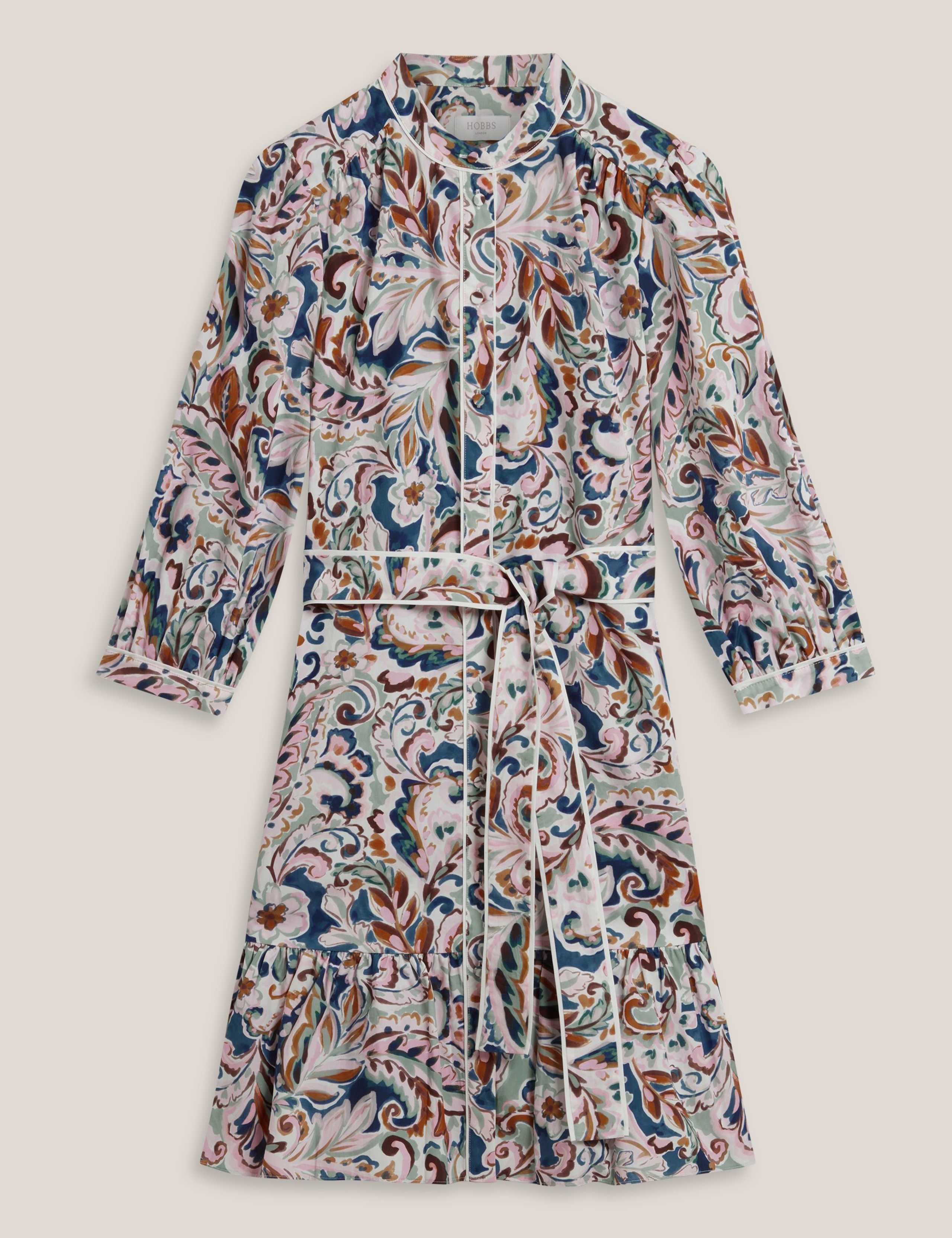 Pure Cotton Paisley Mini Tiered Dress 2 of 5