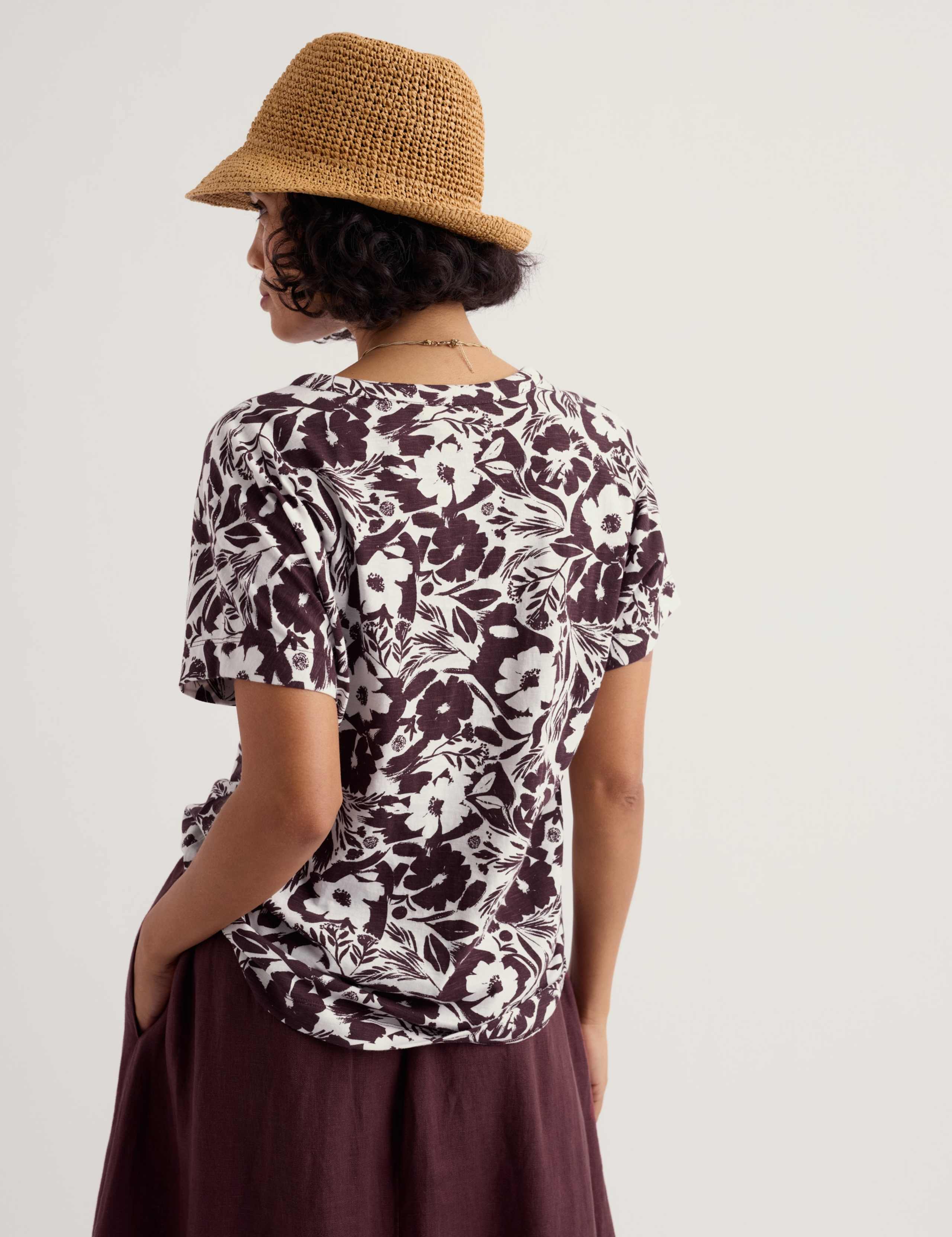 Pure Cotton Floral Button Through Top 4 of 5