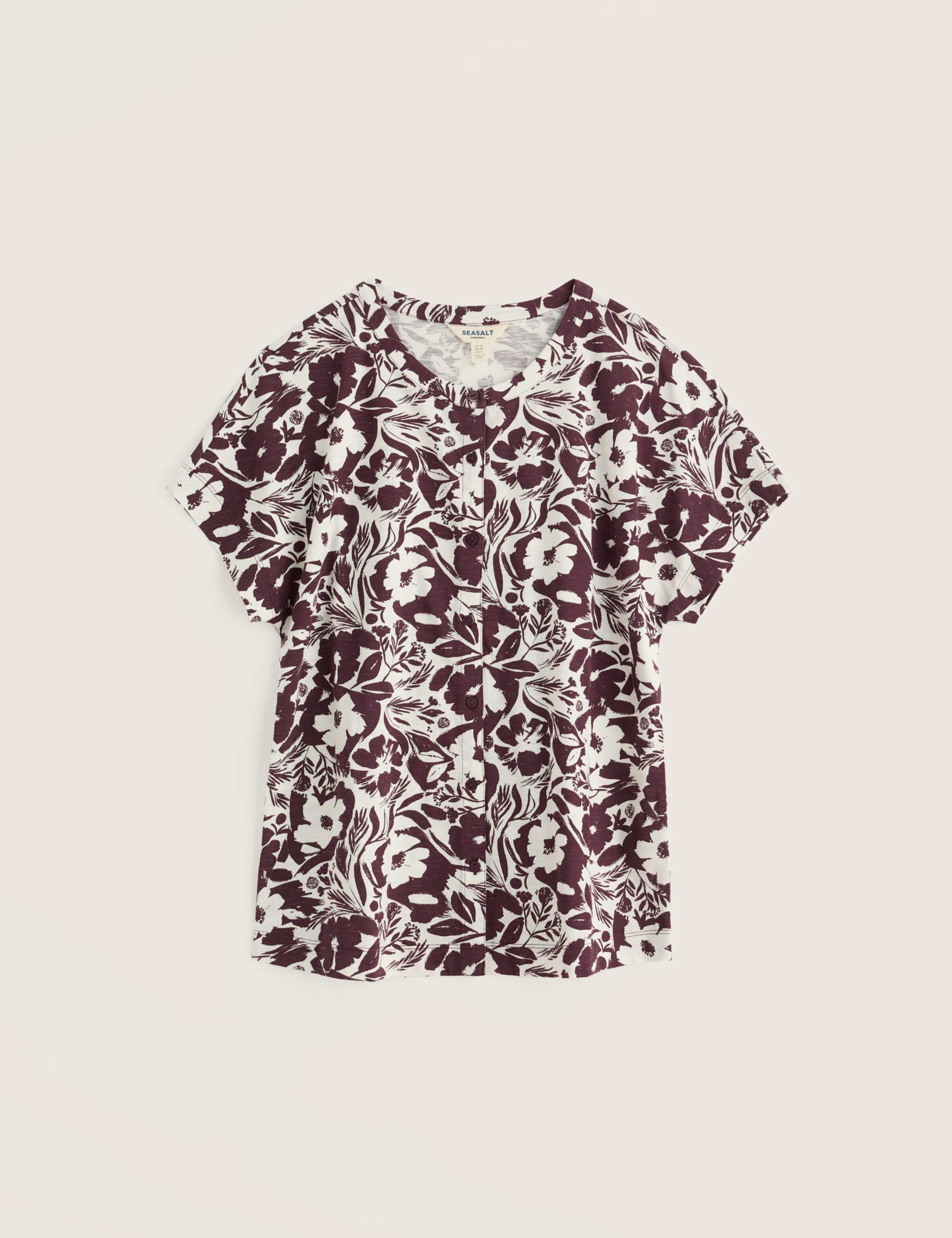Pure Cotton Floral Button Through Top 2 of 5