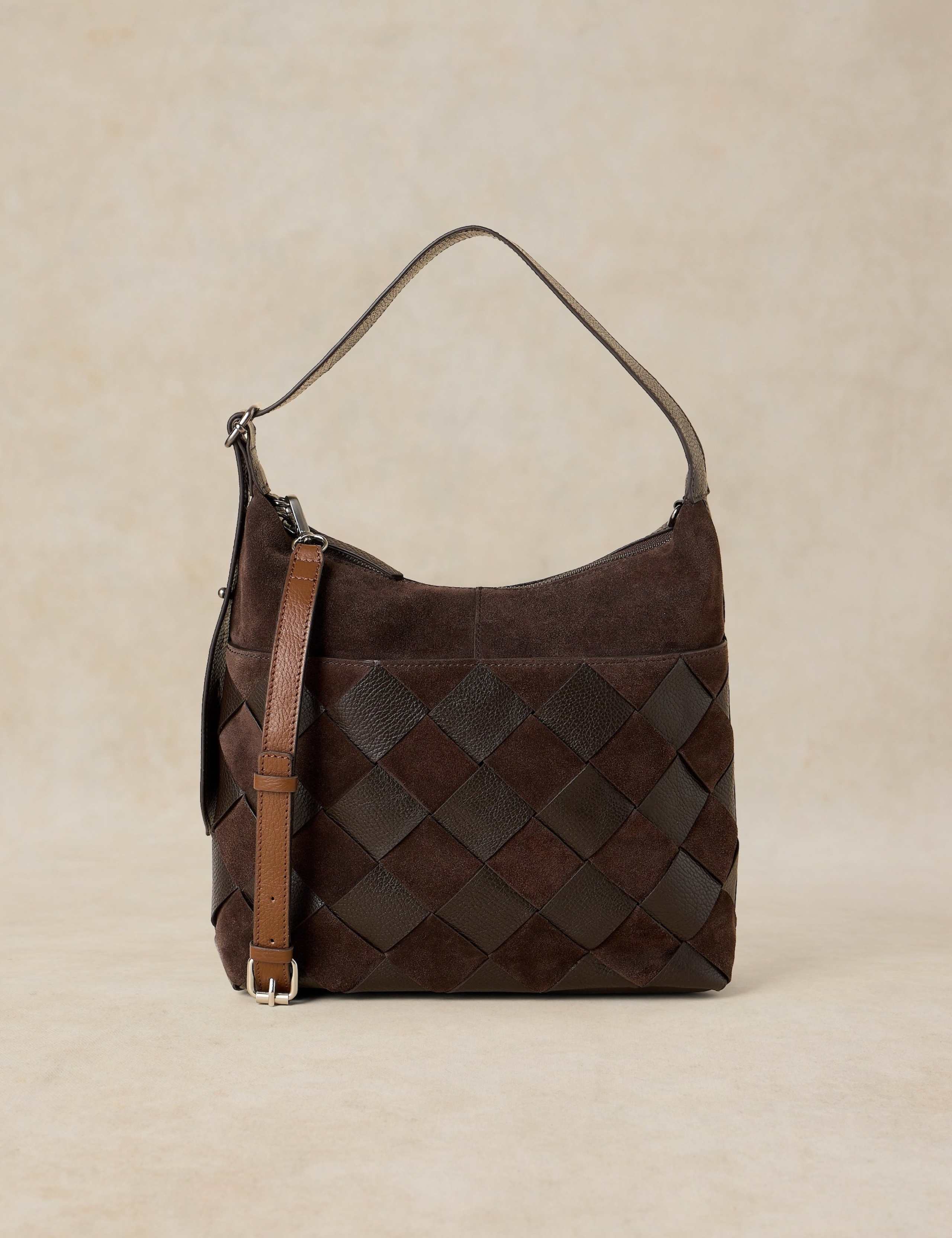 Leather Woven Shoulder Bag 1 of 4