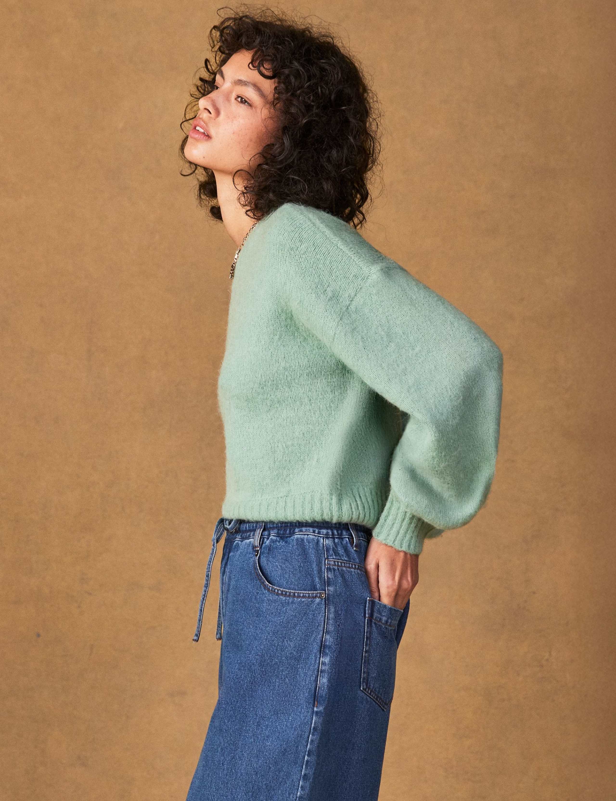 Brushed Cropped Jumper with Alpaca 4 of 6
