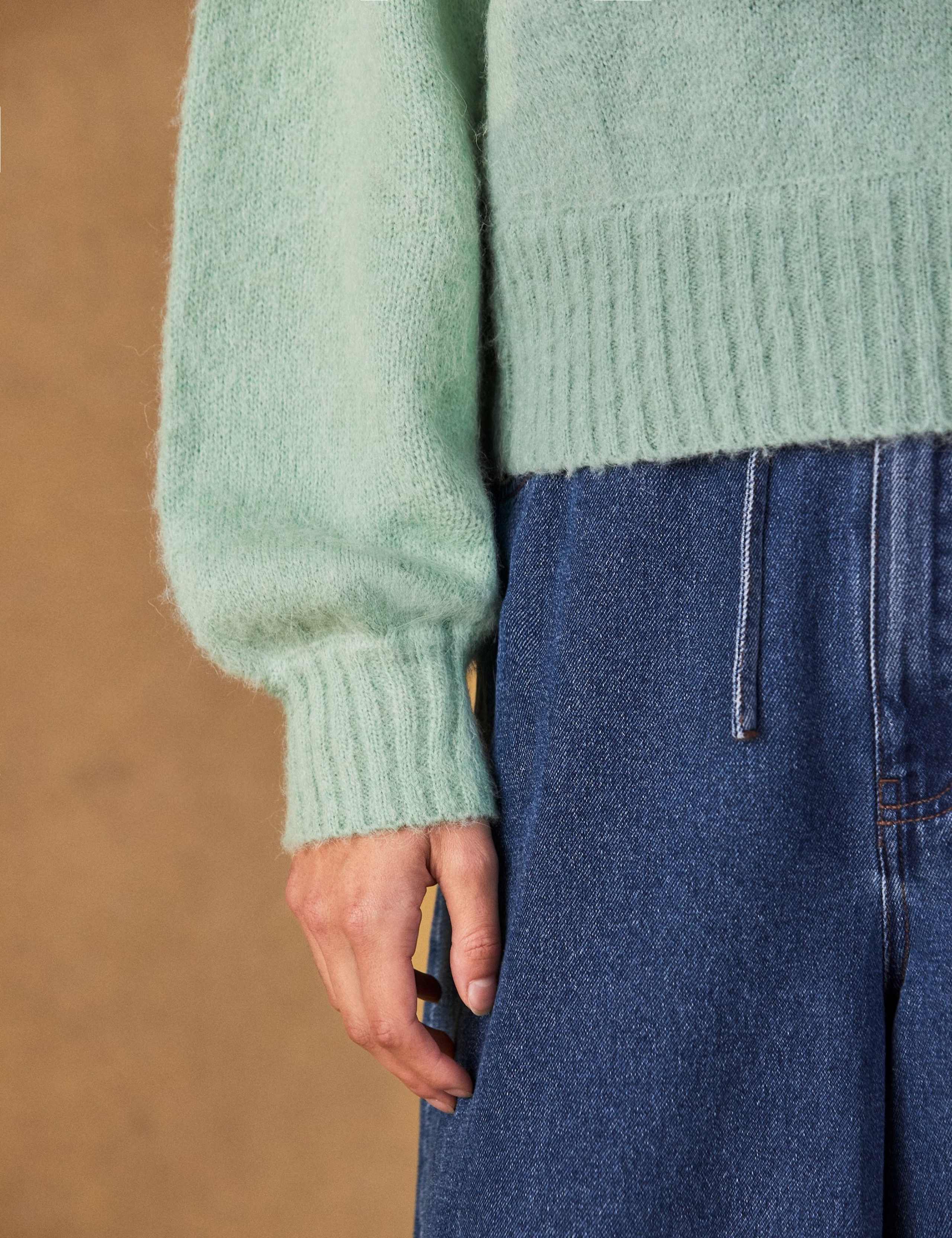 Brushed Cropped Jumper with Alpaca 6 of 6