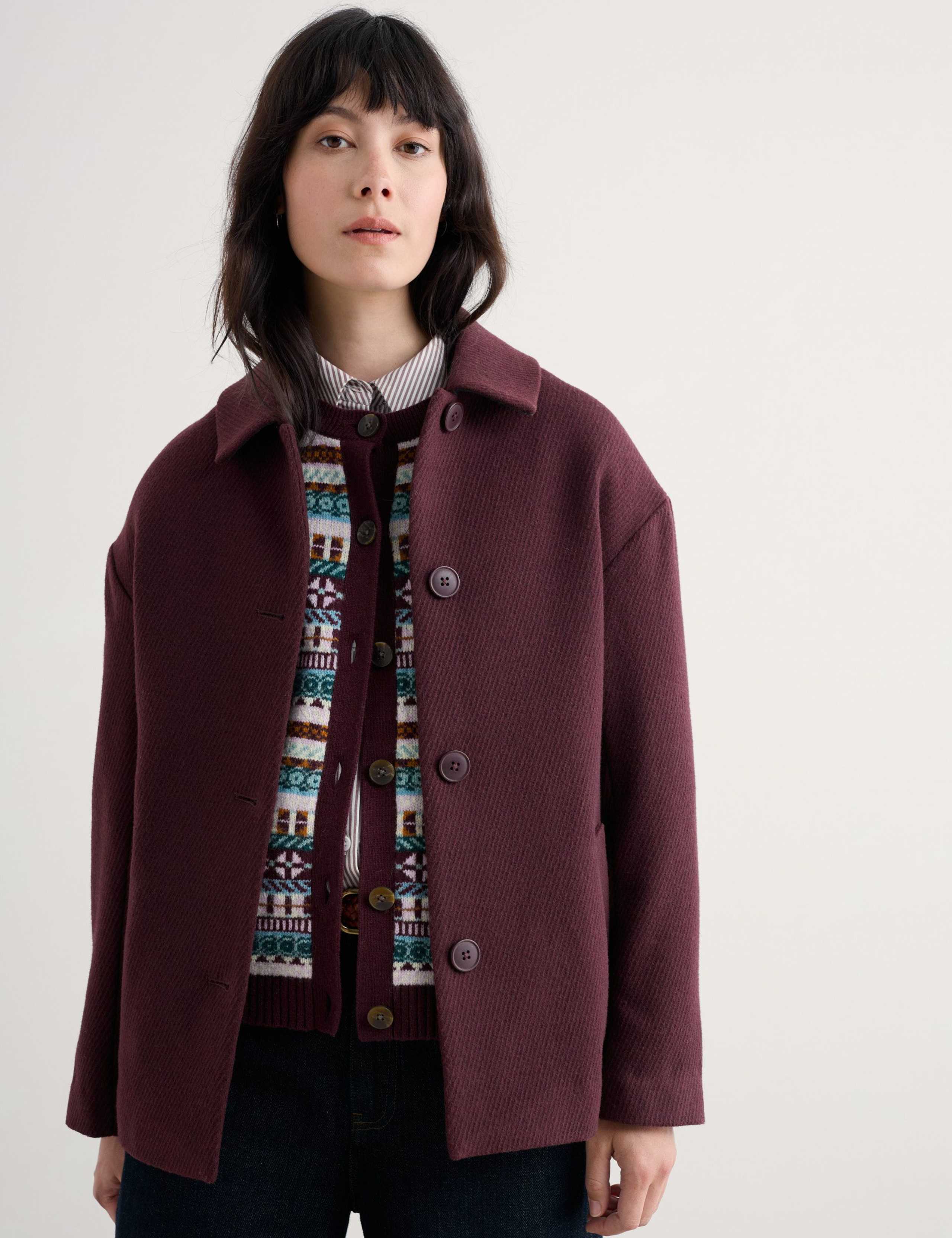 Wool Blend Pea Coat 3 of 6