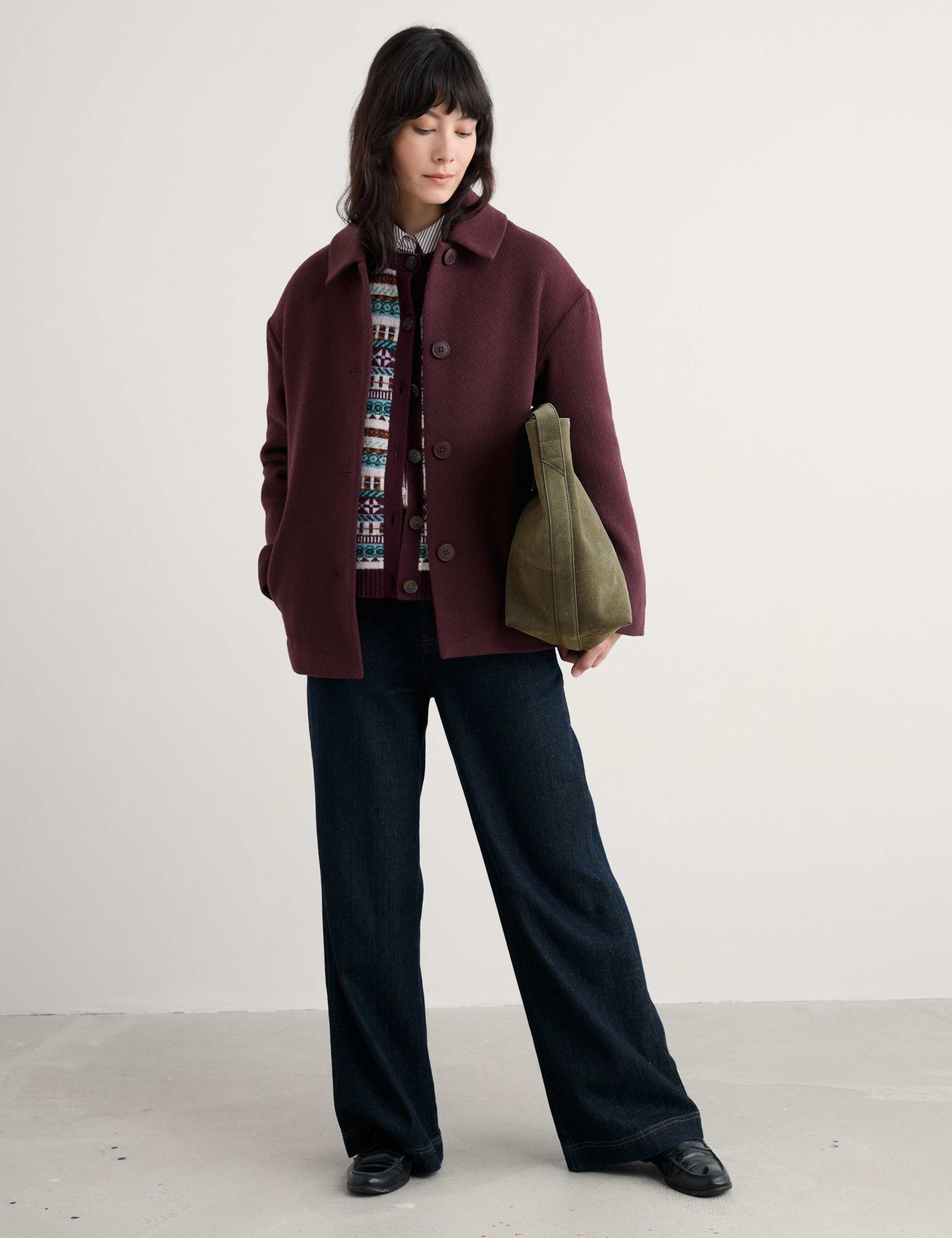 Wool Blend Pea Coat 4 of 6