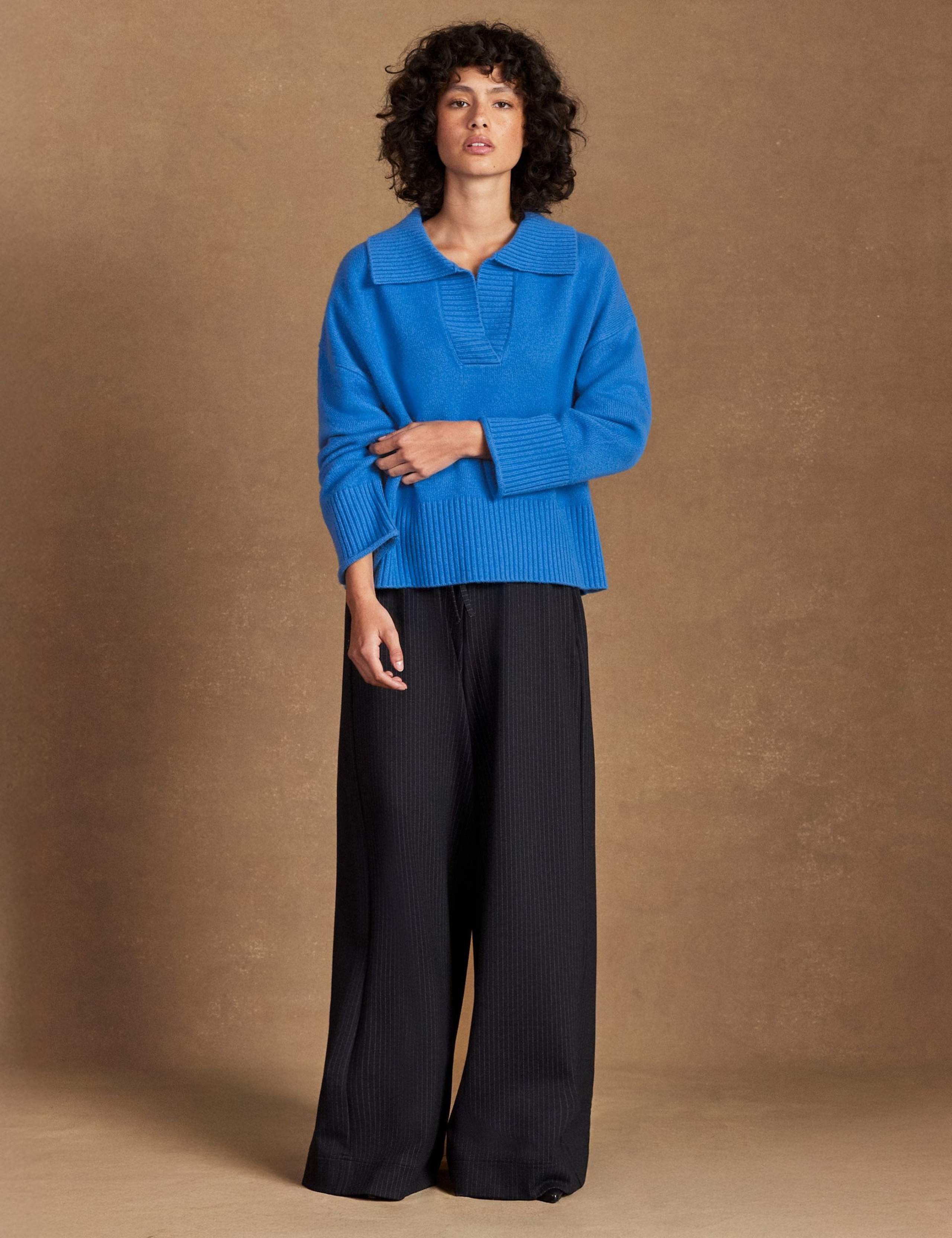 Wool Blend Collared Jumper with Cashmere 2 of 6