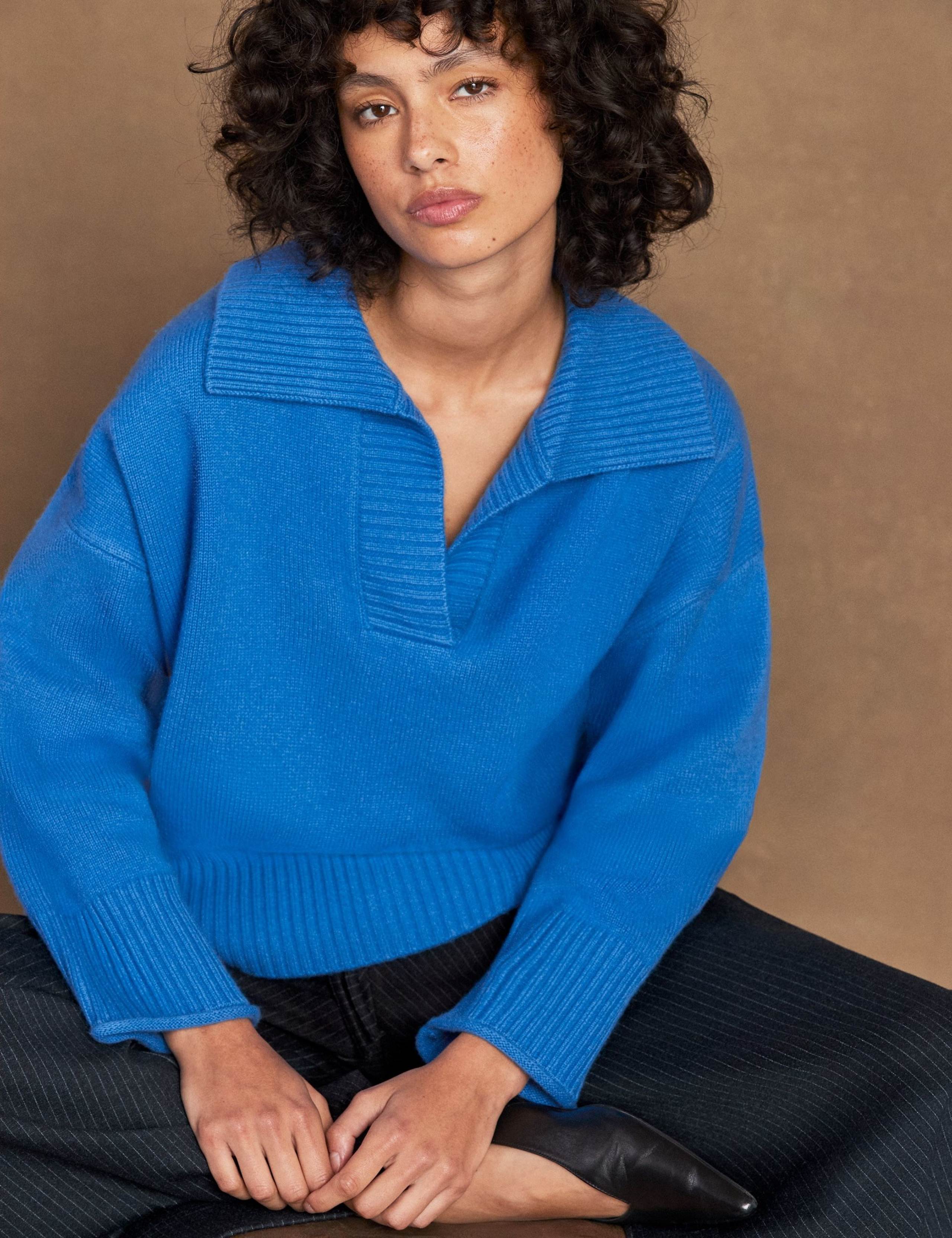 Wool Blend Collared Jumper with Cashmere 6 of 6