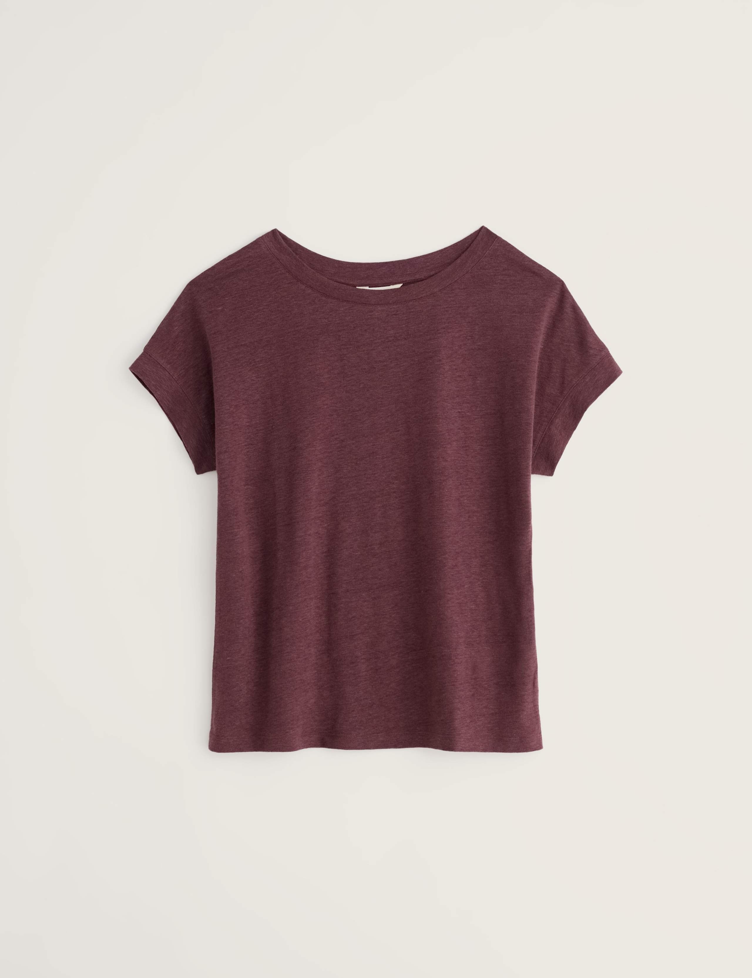 Pure Linen Jersey Boat Neck T-Shirt 2 of 5