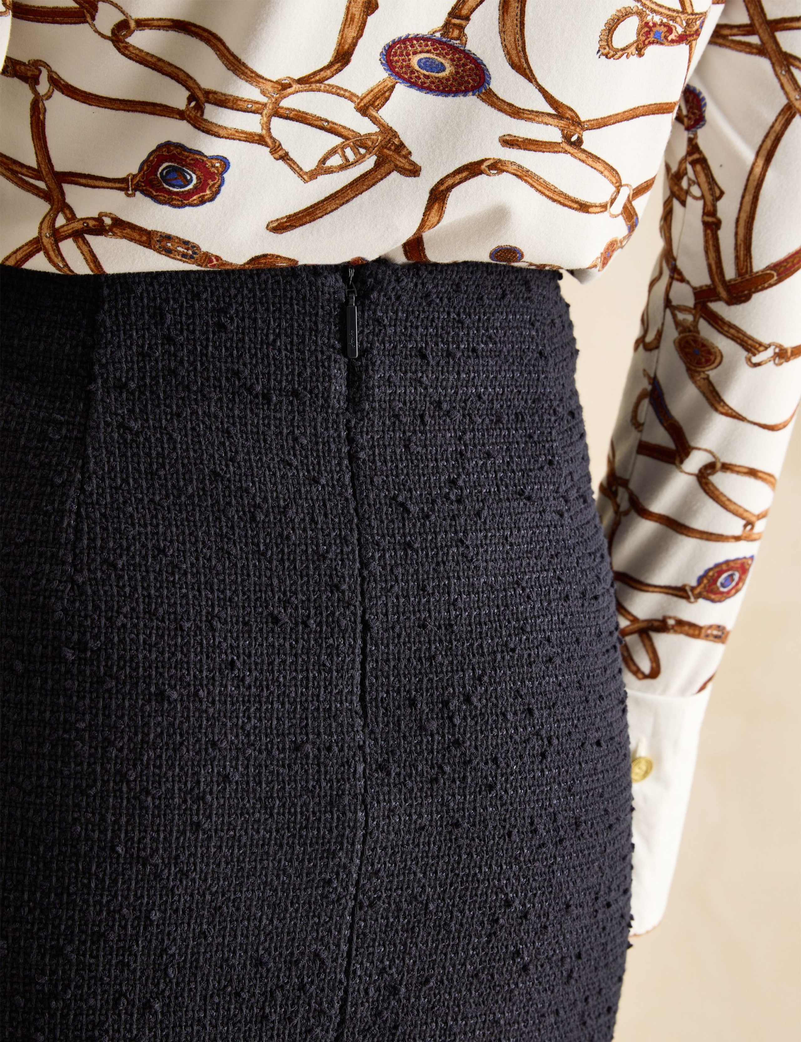 Cotton Rich Textured Mini A-Line Skirt 6 of 6