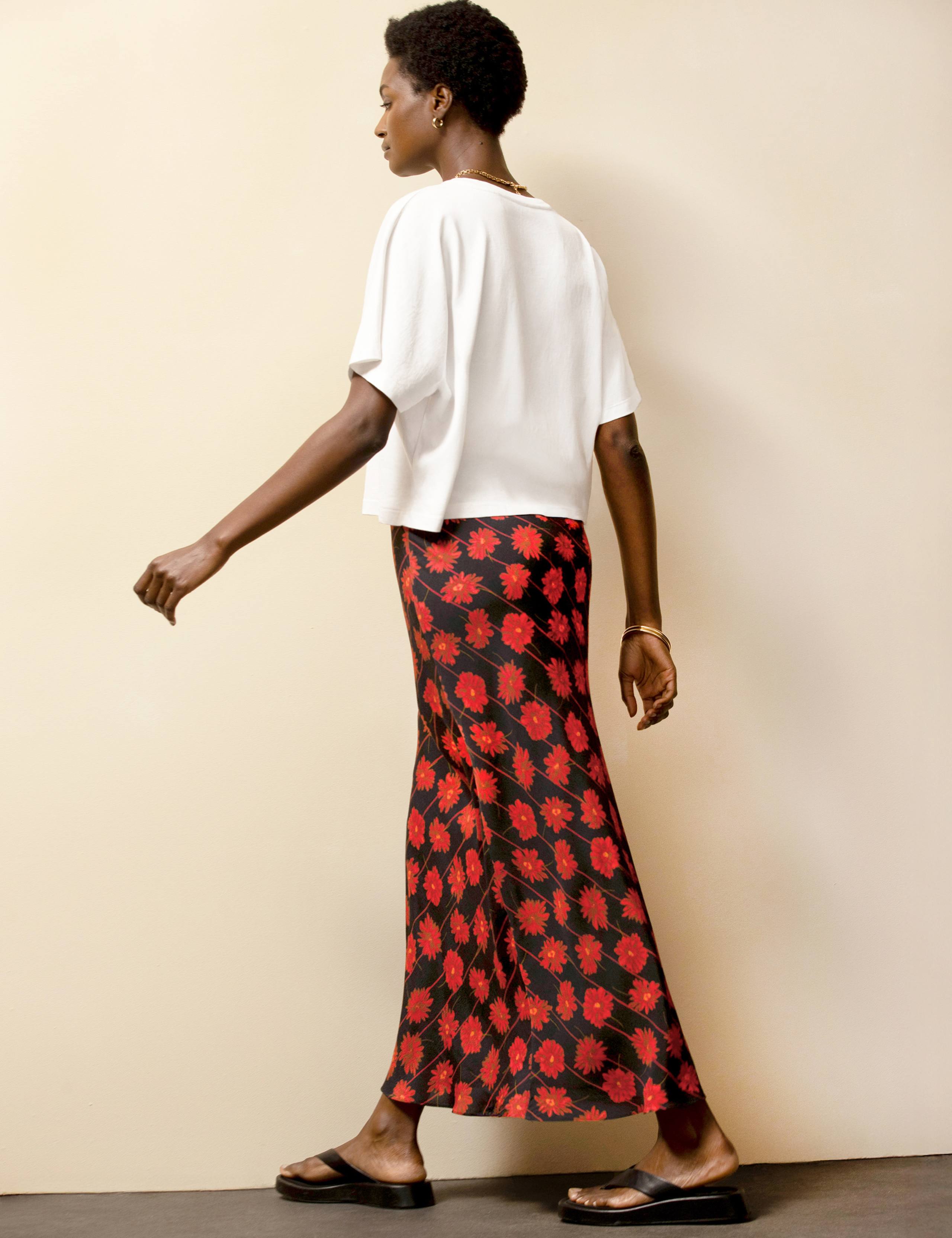 Floral Maxi Slip Skirt 3 of 5