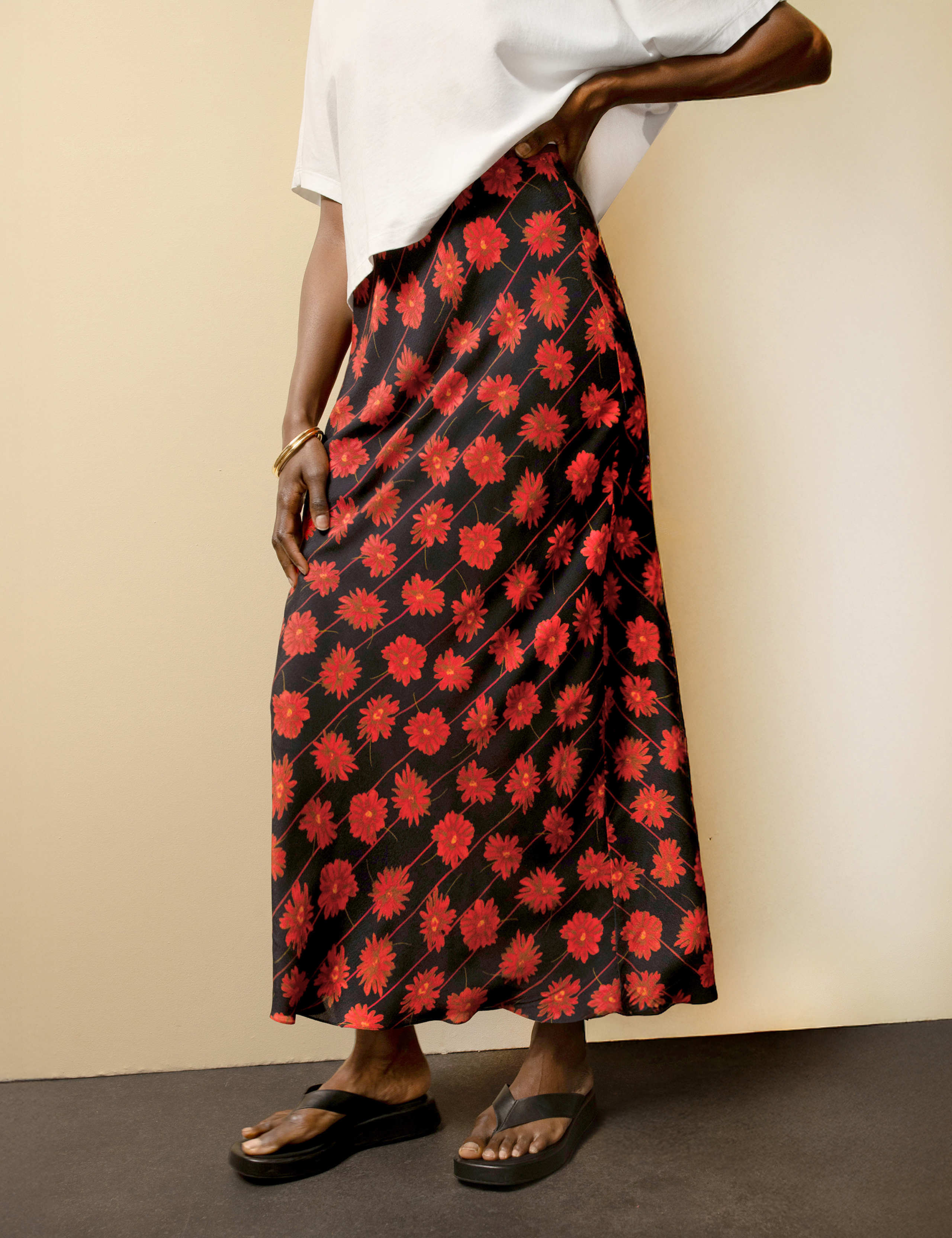 Floral Maxi Slip Skirt 4 of 5