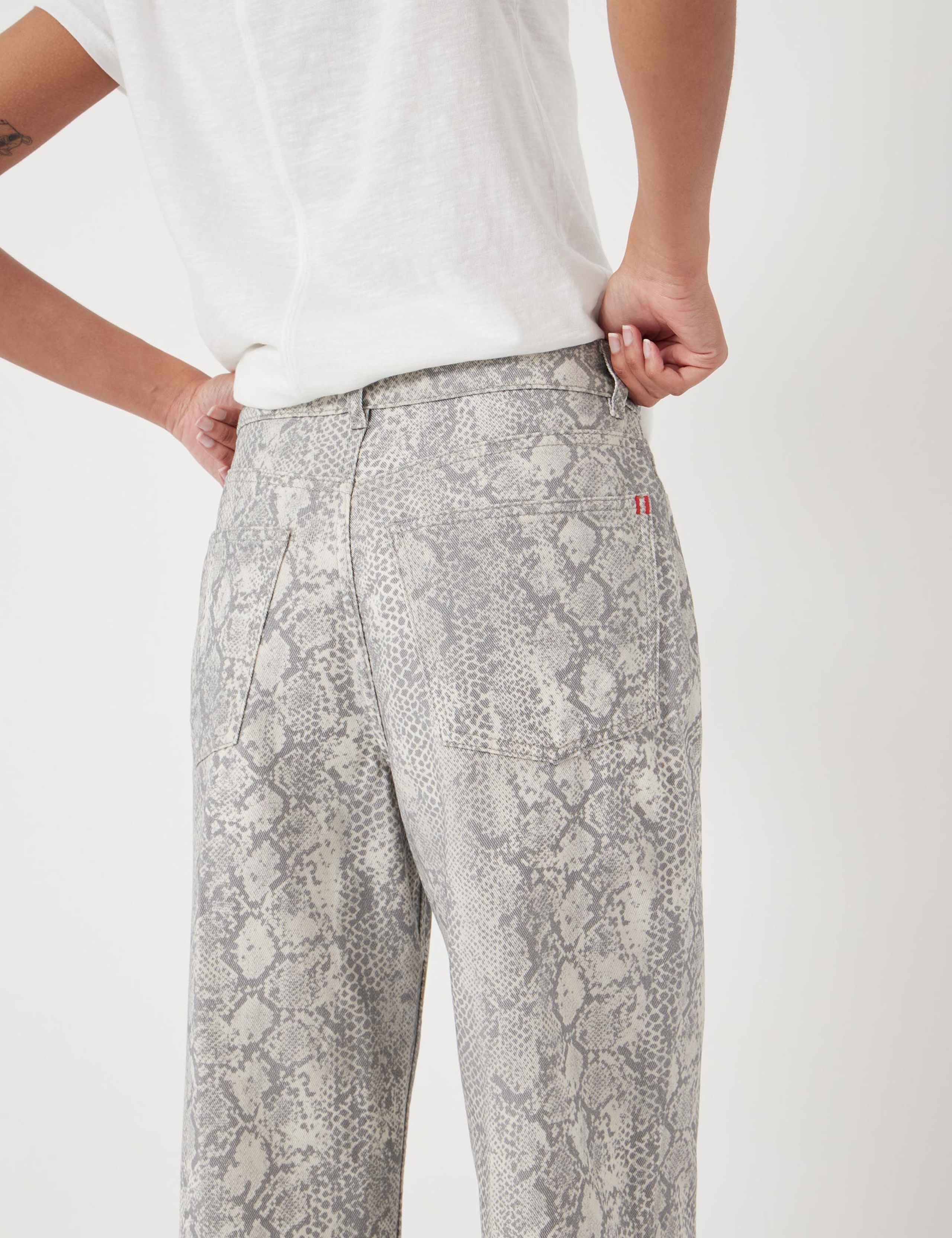 Snake Print Wide Leg Jeans 6 of 6