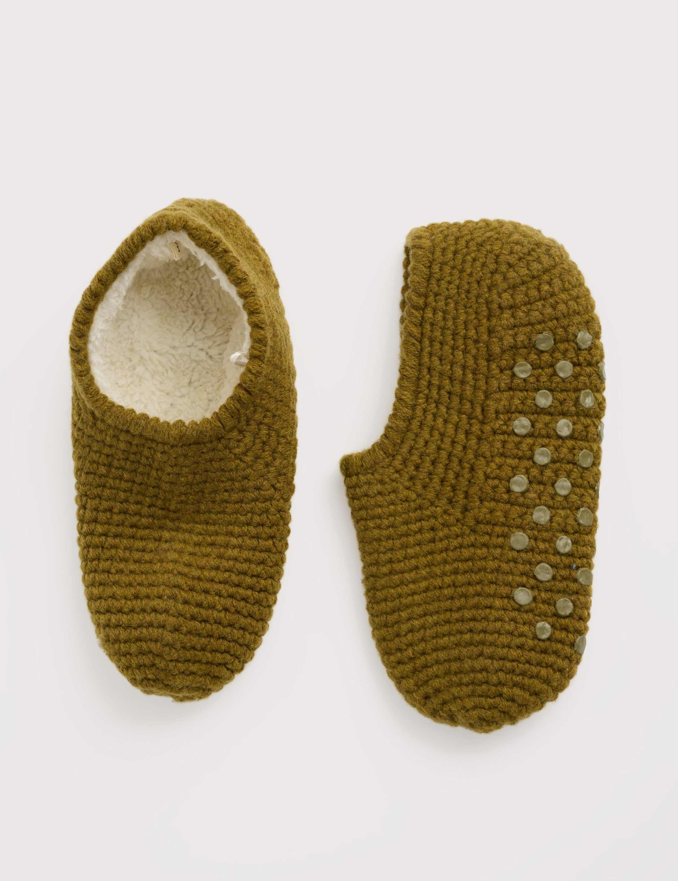 Wool Rich Knitted Slippers 1 of 2