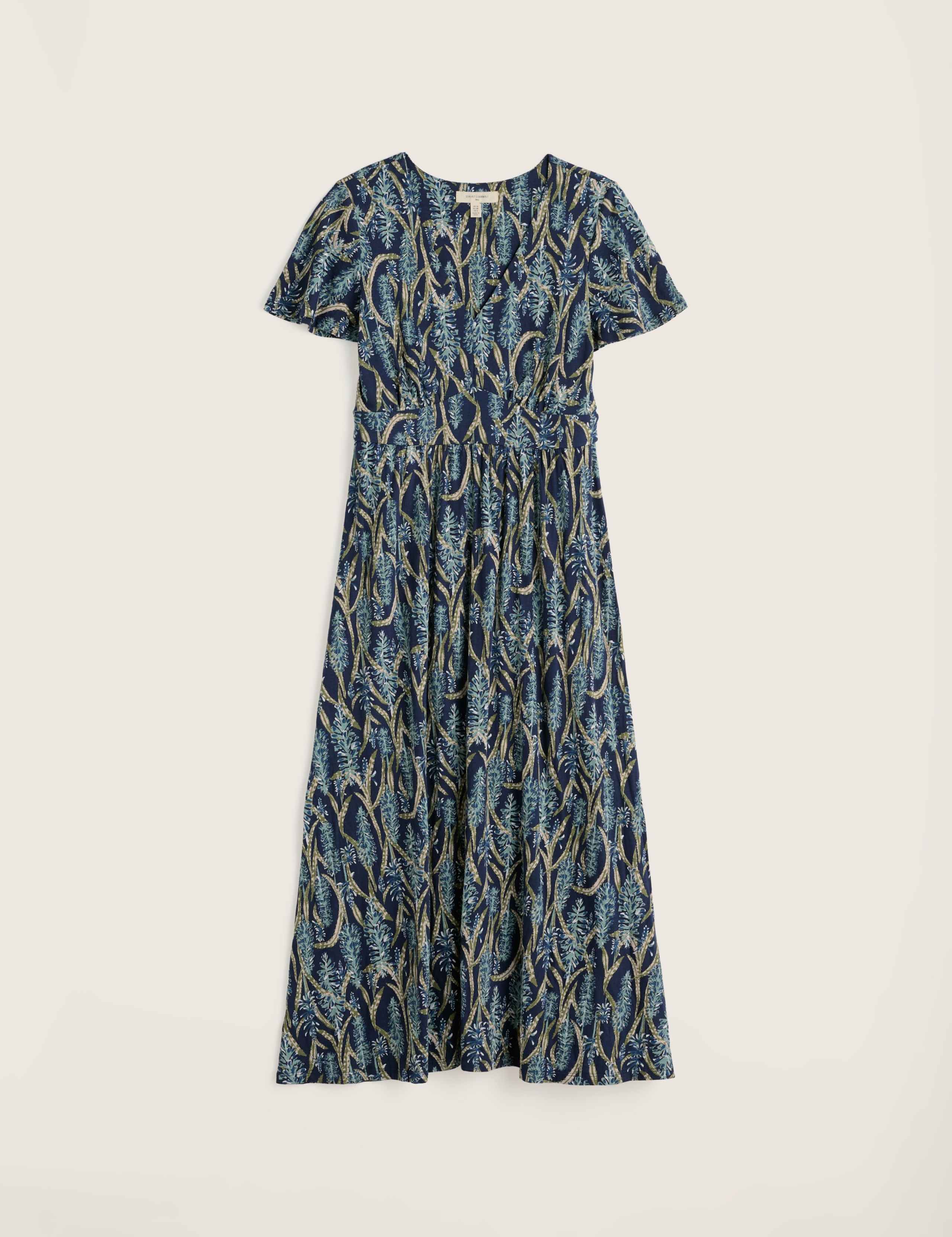 Pure Cotton Jersey Printed Midi Tea Dress 2 of 5