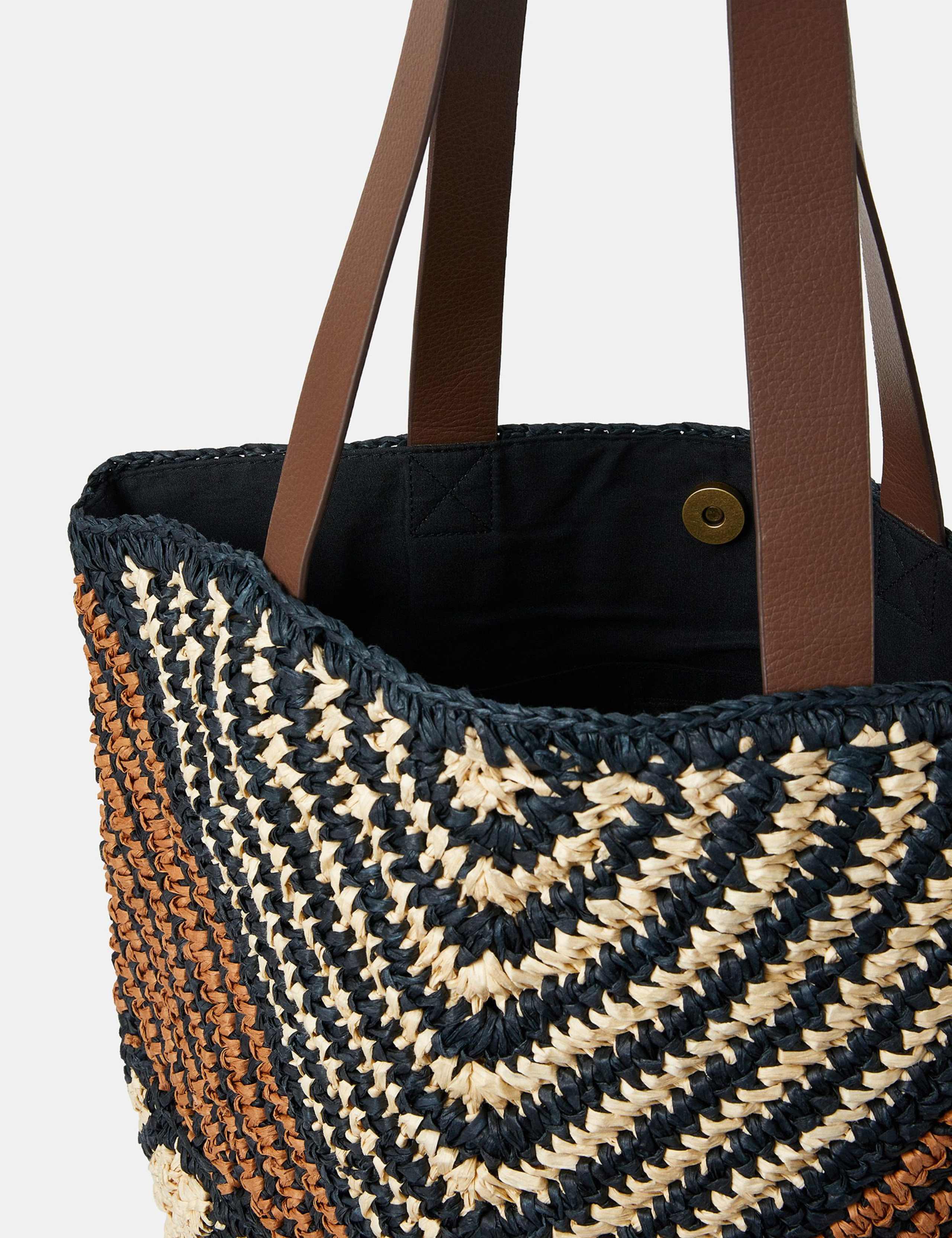 Raffia Aztec Shoulder Bag | ACCESSORIZE | M&S